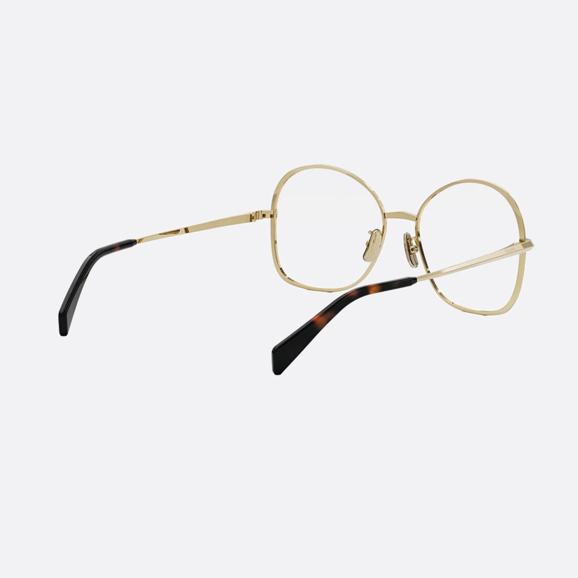 Celine 56mm Metal Gold Geometric Women Eyeglasses - Additional Angle