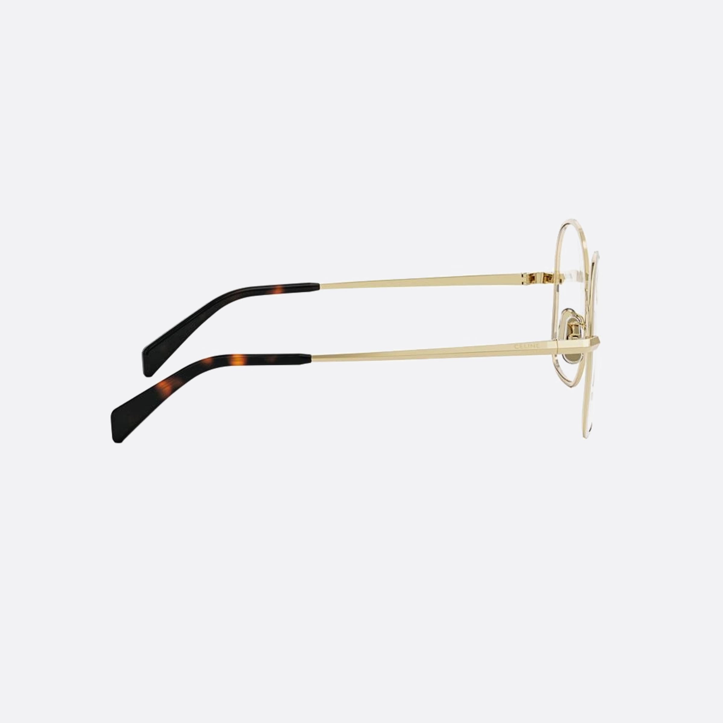 Celine 56mm Metal Gold Geometric Women Eyeglasses - Additional Angle