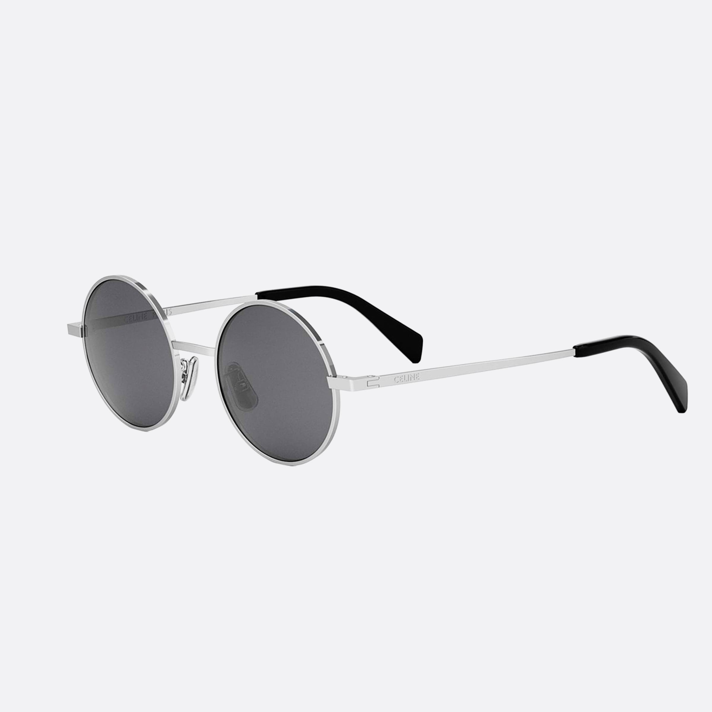 Celine 47mm Metal Cl40306u 16a Silver Round Men Sunglasses - Main View