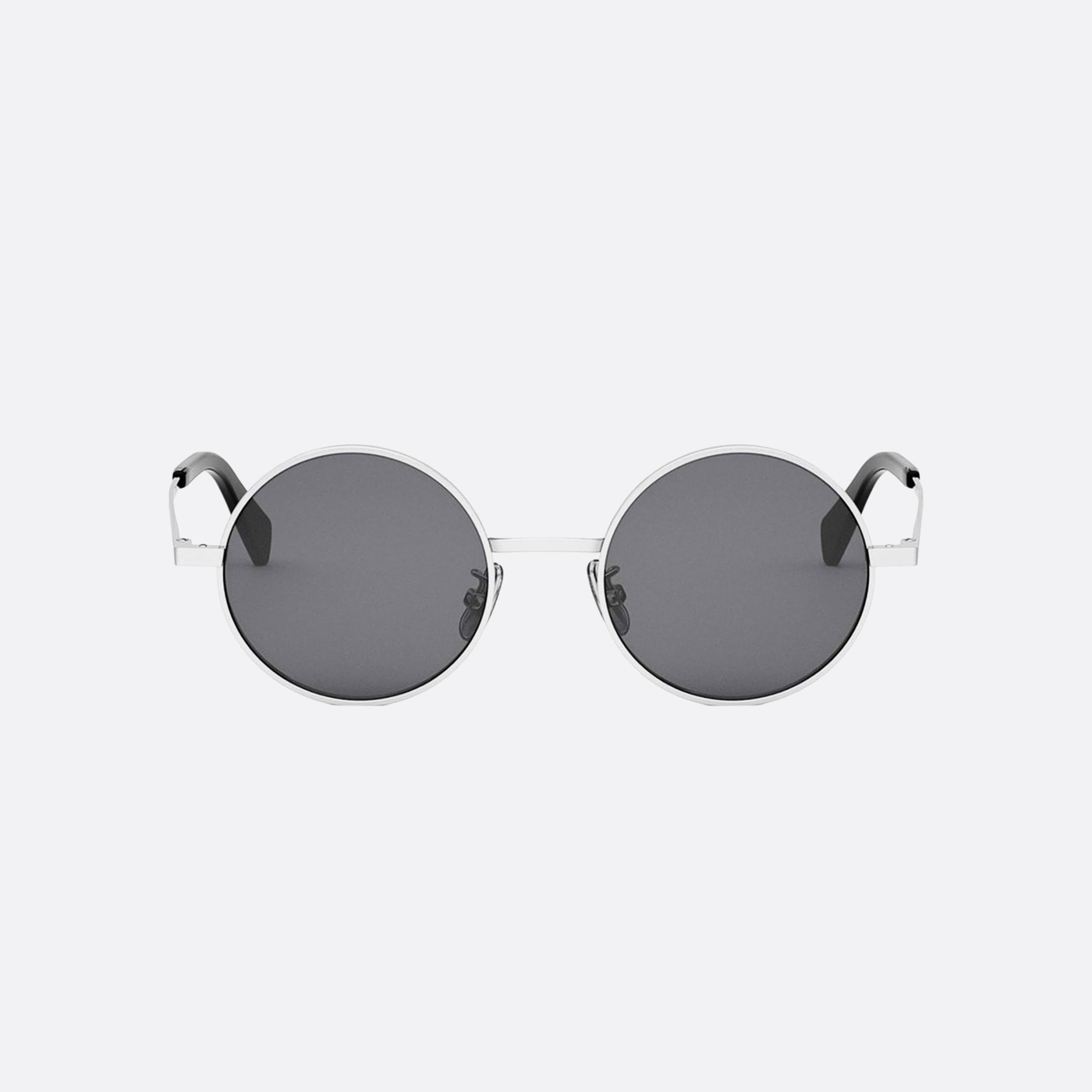 Celine 47mm Metal Cl40306u 16a Silver Round Men Sunglasses - Side View