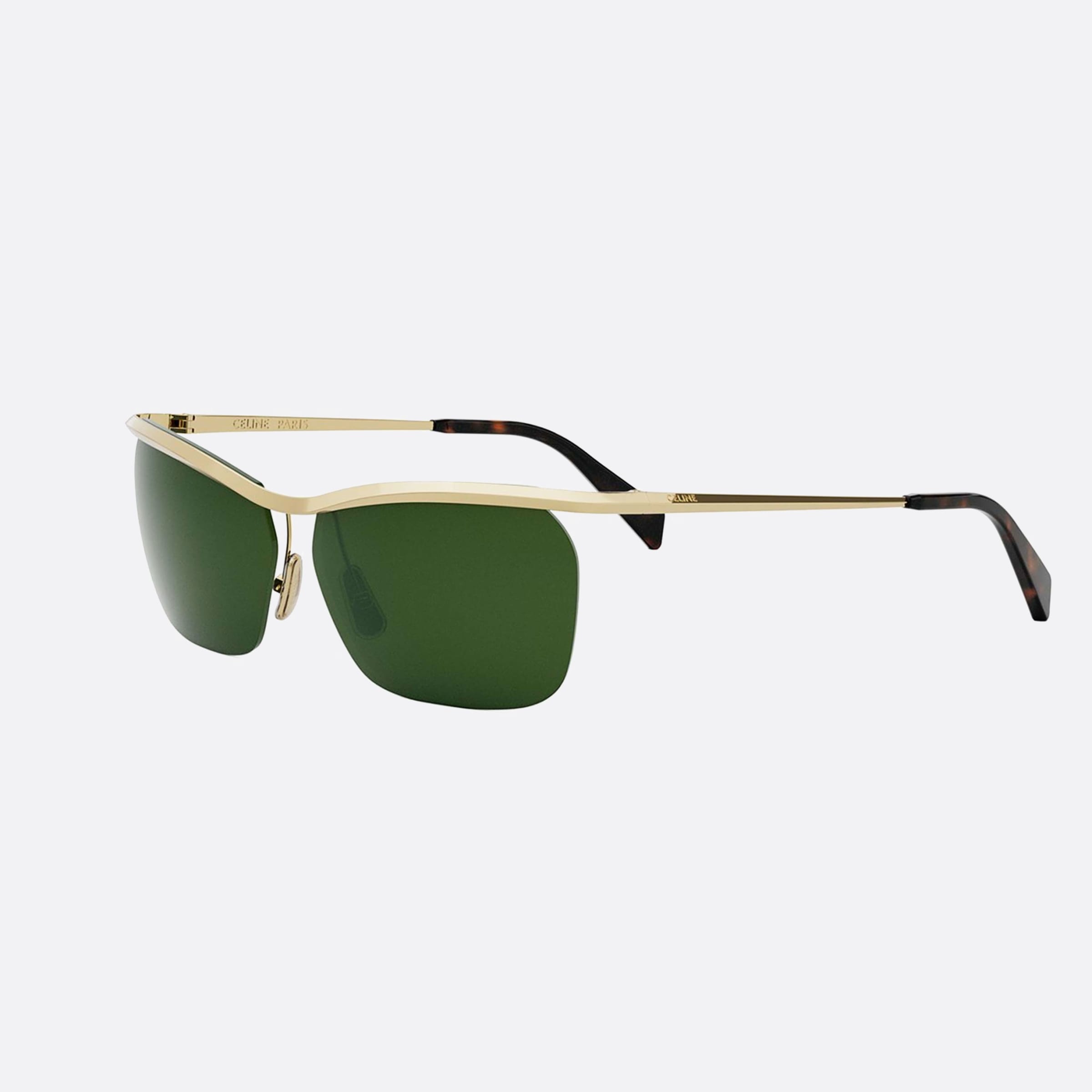 Celine 62mm Metal Cl40307u 30n Gold Geometric Men Sunglasses - Main View