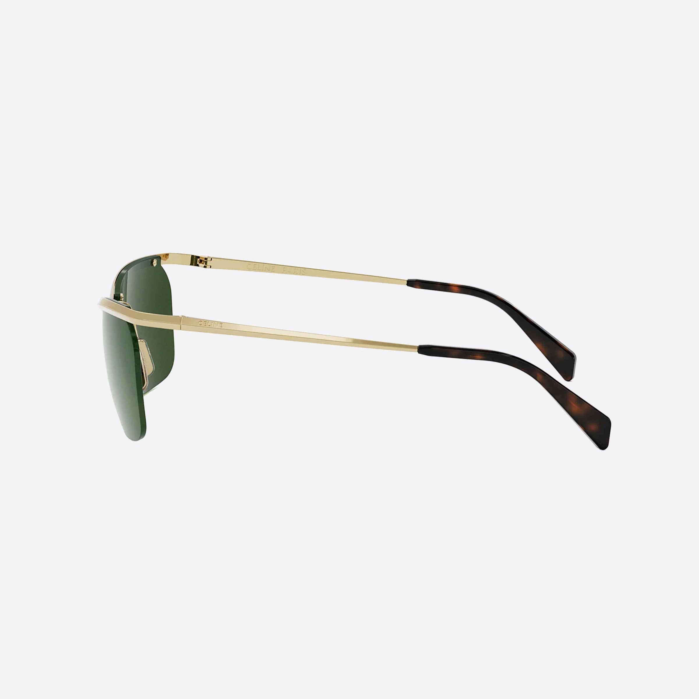 Celine 62mm Metal Cl40307u 30n Gold Geometric Men Sunglasses - Detail View