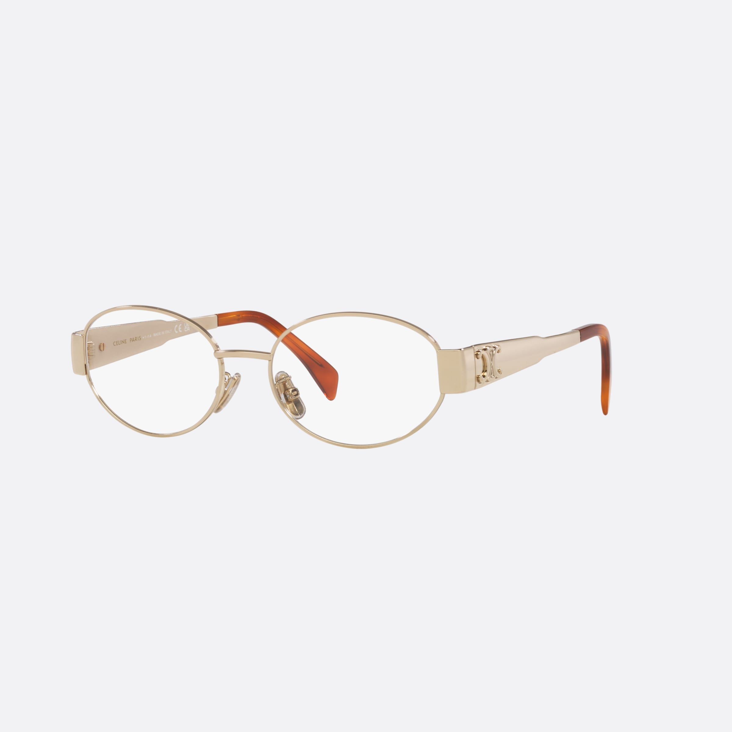 Celine 46mm Metal Triomphe Cl50140u Gold Oval Women Eyeglasses - Main View