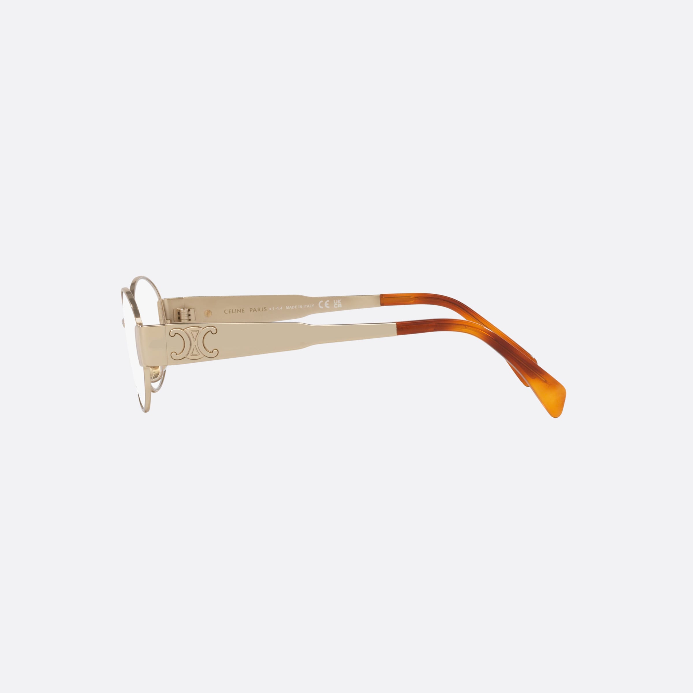 Celine 46mm Metal Triomphe Cl50140u Gold Oval Women Eyeglasses - Detail View