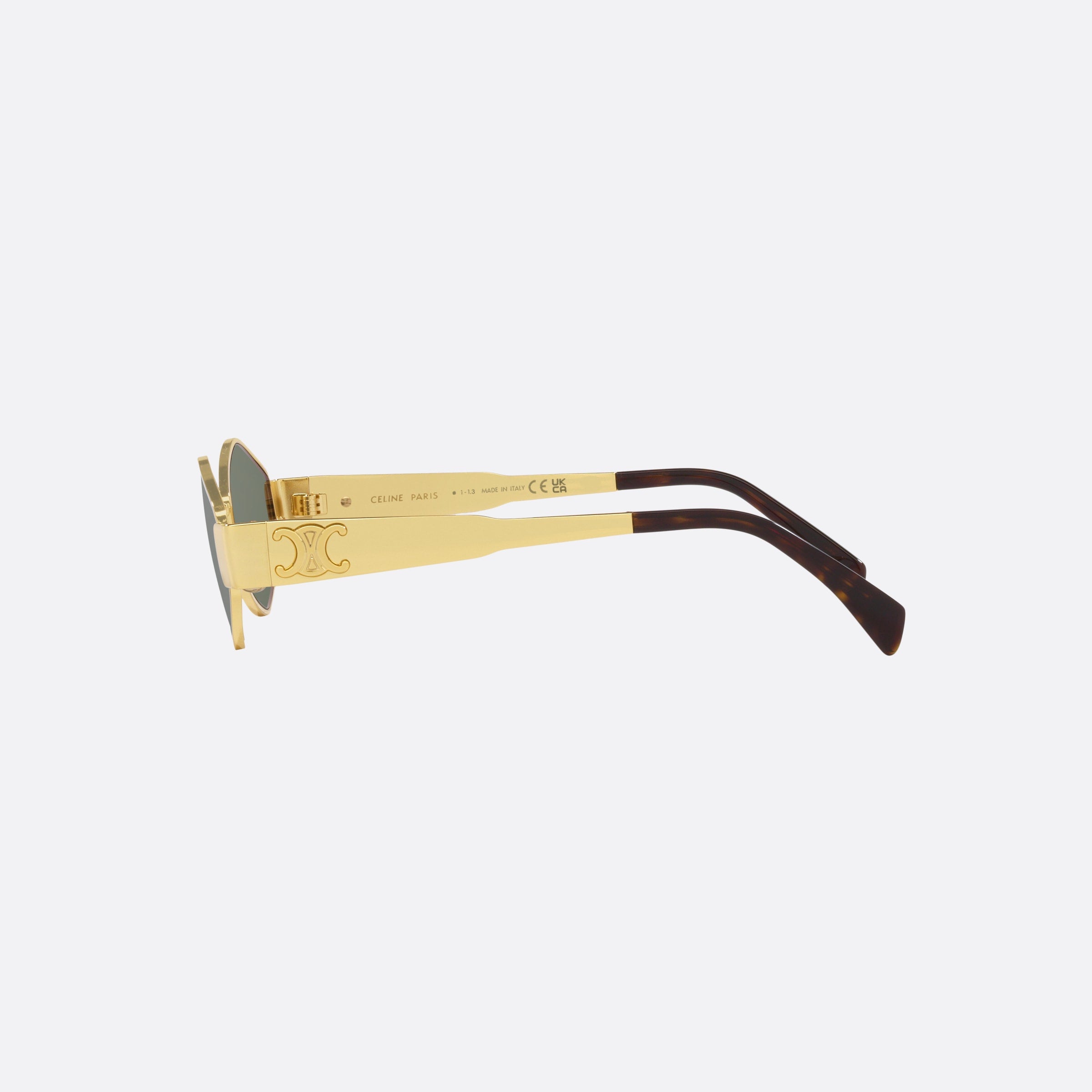 Celine 54mm Metaltriomphe 30n Gold Irregular Women Sunglasses - Detail View