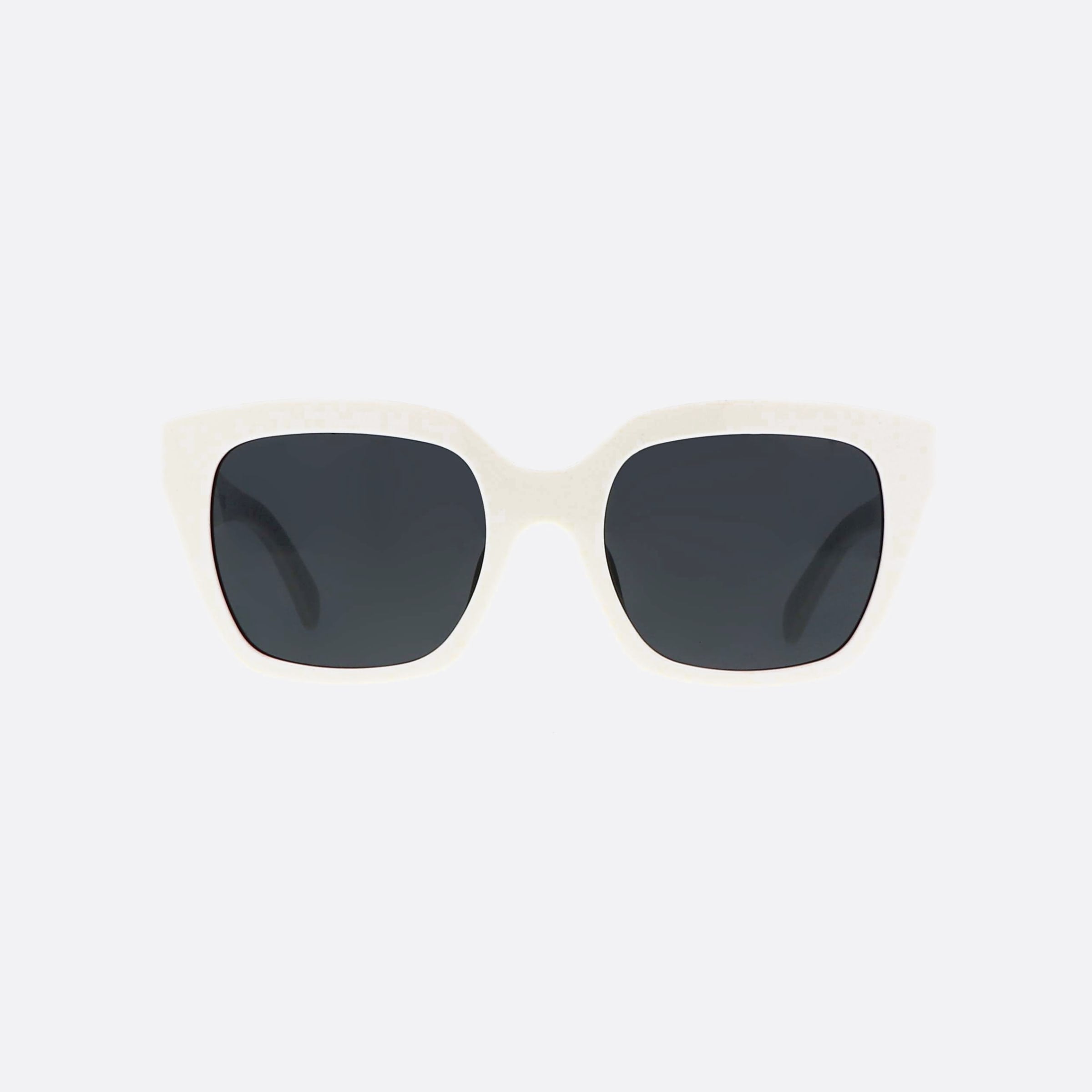 Celine 56mm Monochroms Cl40198f 25a White Unisex Sunglasses - Side View
