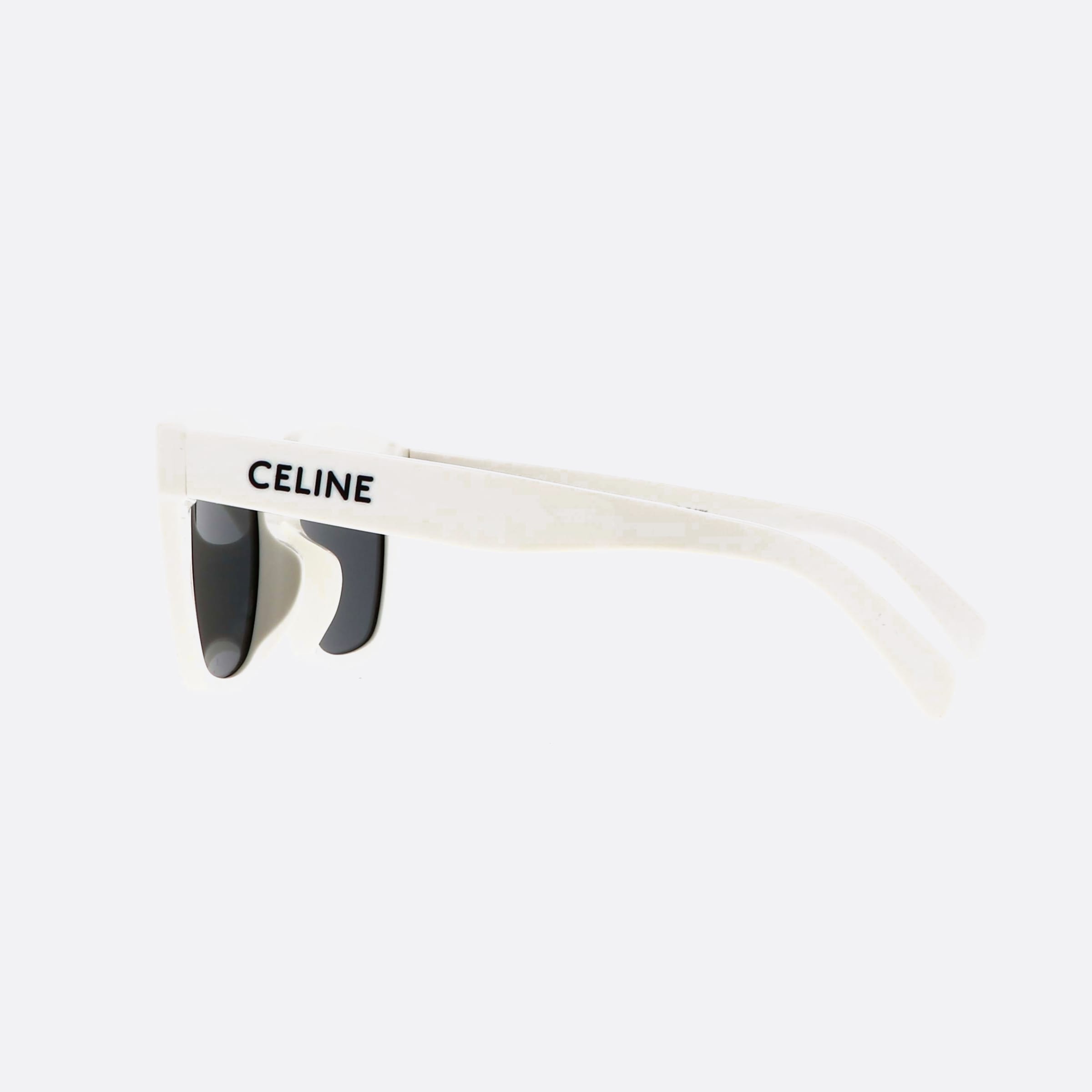 Celine 56mm Monochroms Cl40198f 25a White Unisex Sunglasses - Detail View