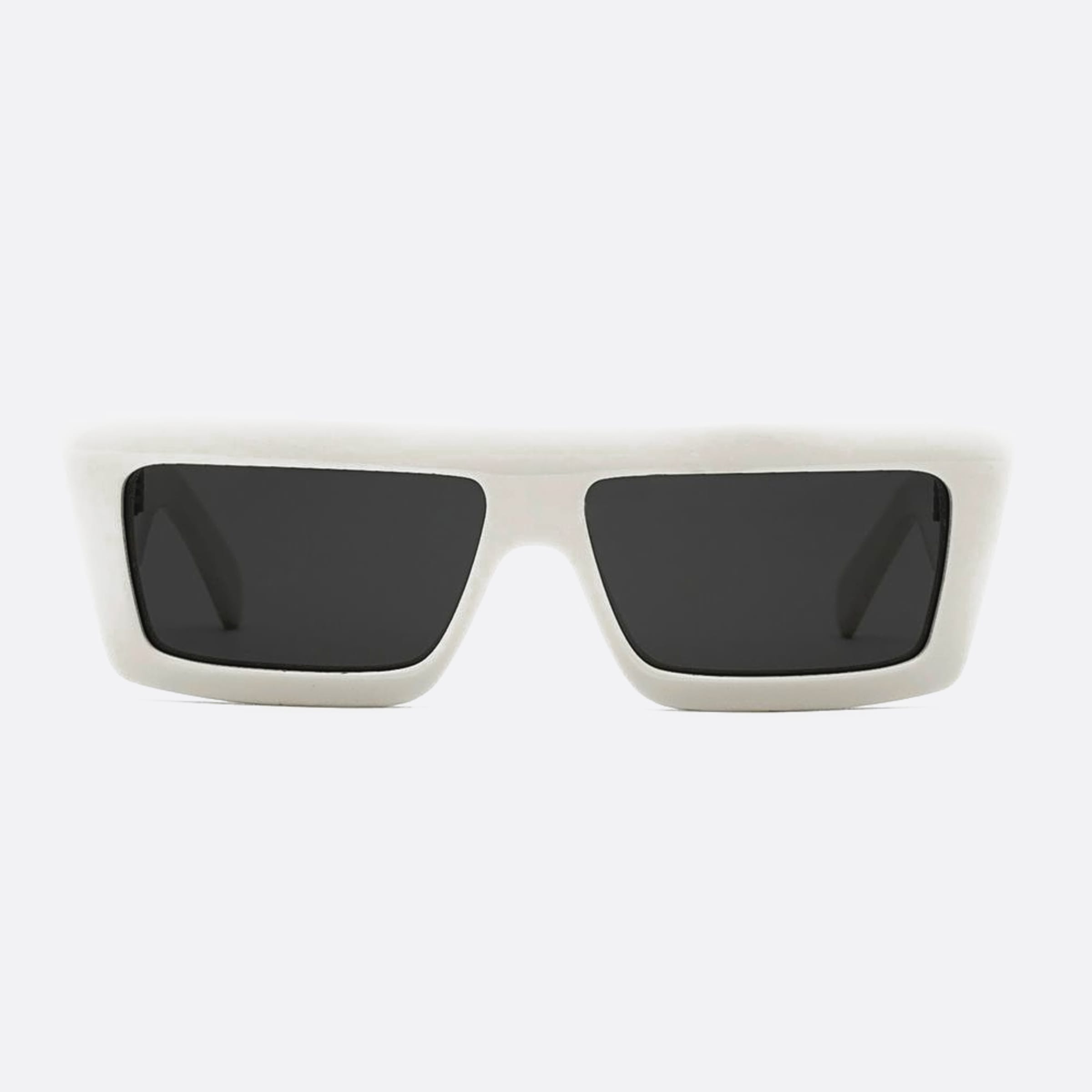 Celine 57mm Monochroms 25a White Rectangle Unisex Sunglasses - Main View
