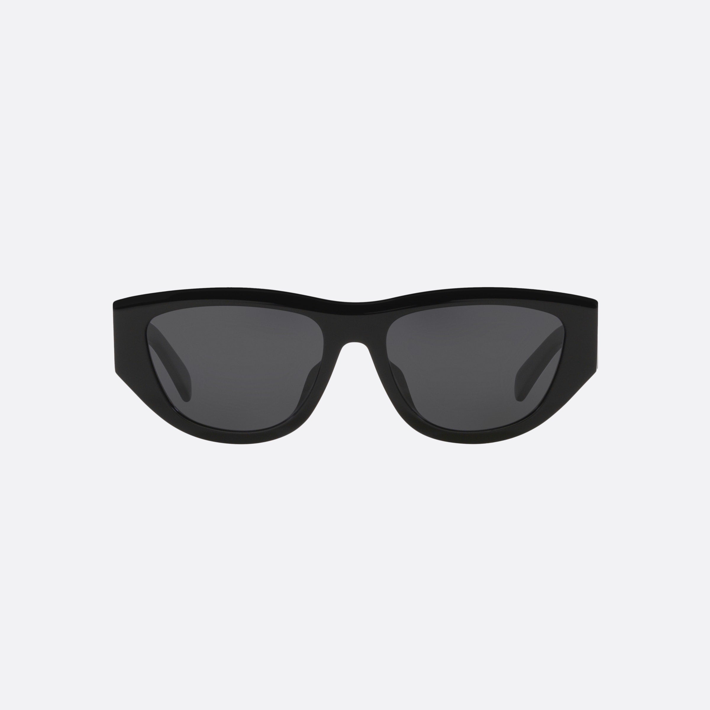 Celine 55mm Monochroms Cl40278u Black Cat Eye Women Sunglasses - Side View