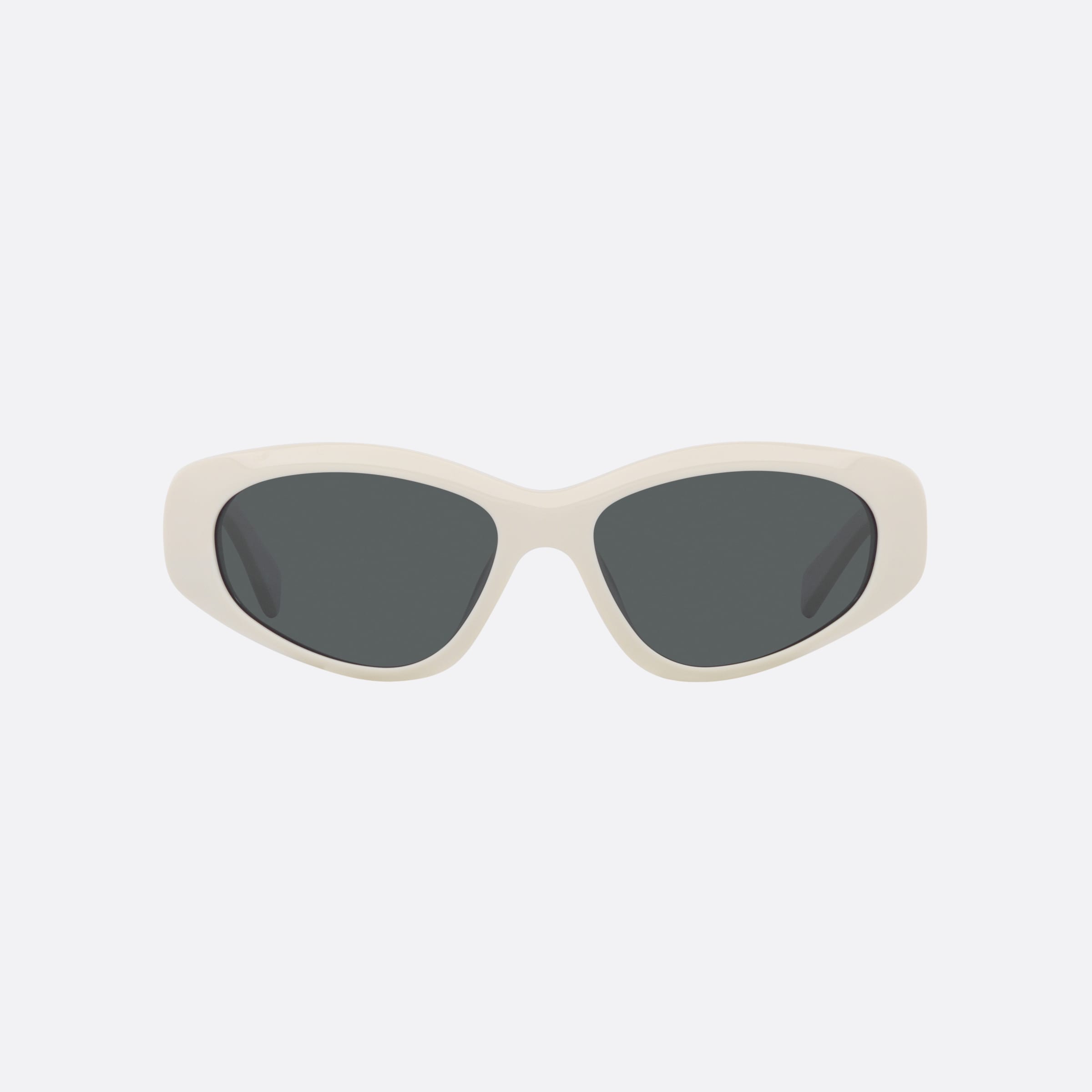 Celine 57mm Monochroms Cl40279u Beige Irregular Men Sunglasses - Side View