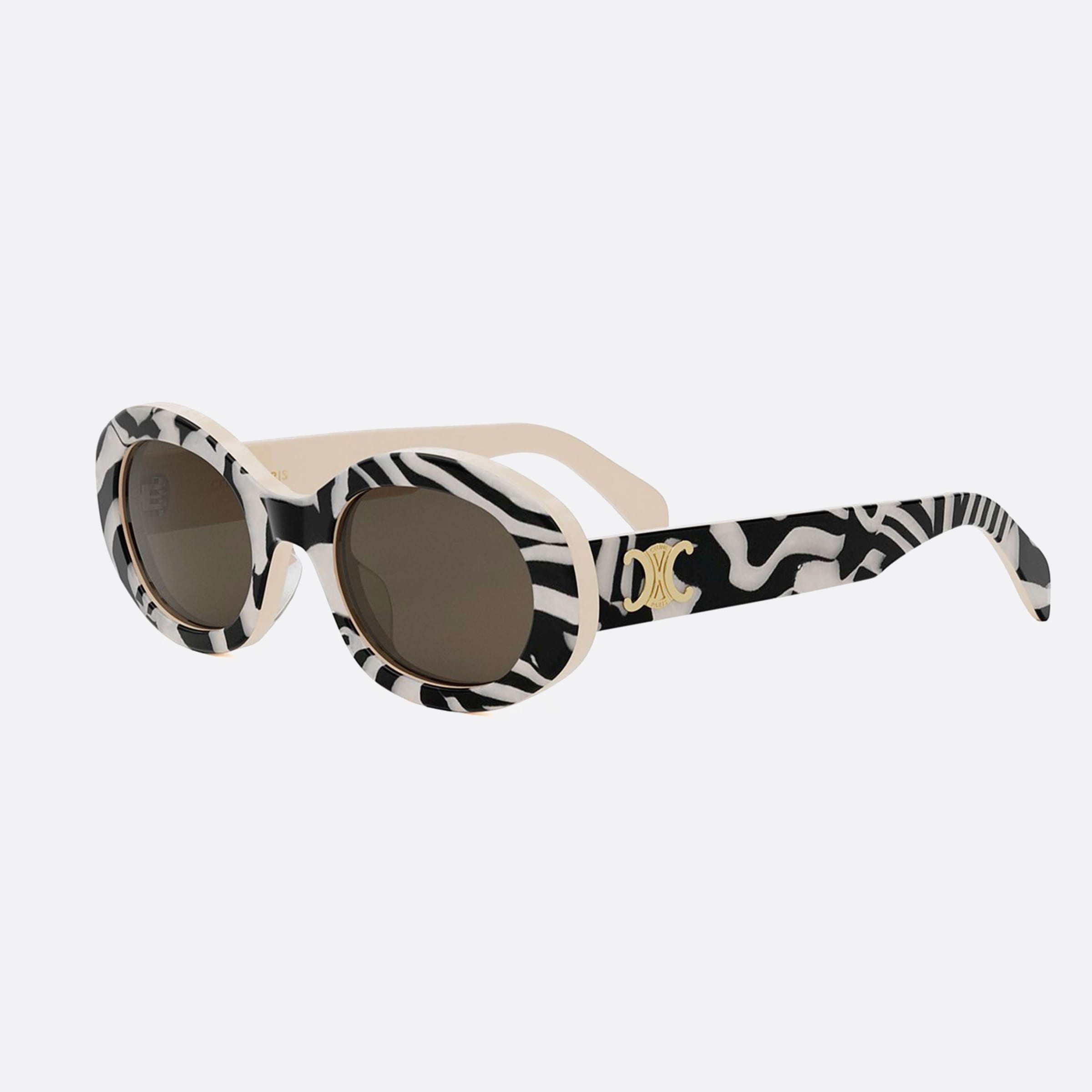 Celine 52mm Triomphe Cl40194u 99e Black Oval Women Sunglasses - Main View