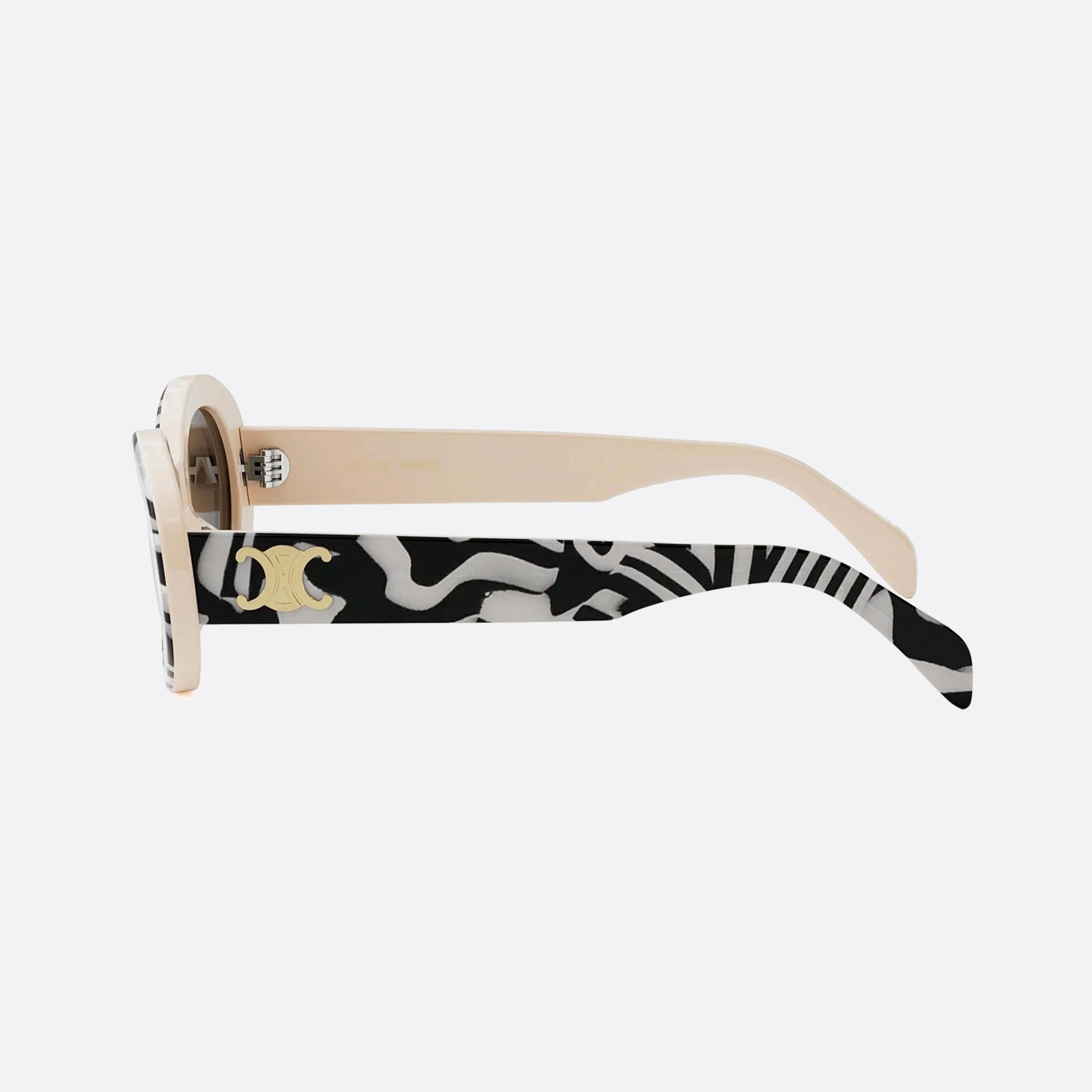 Celine 52mm Triomphe Cl40194u 99e Black Oval Women Sunglasses - Detail View