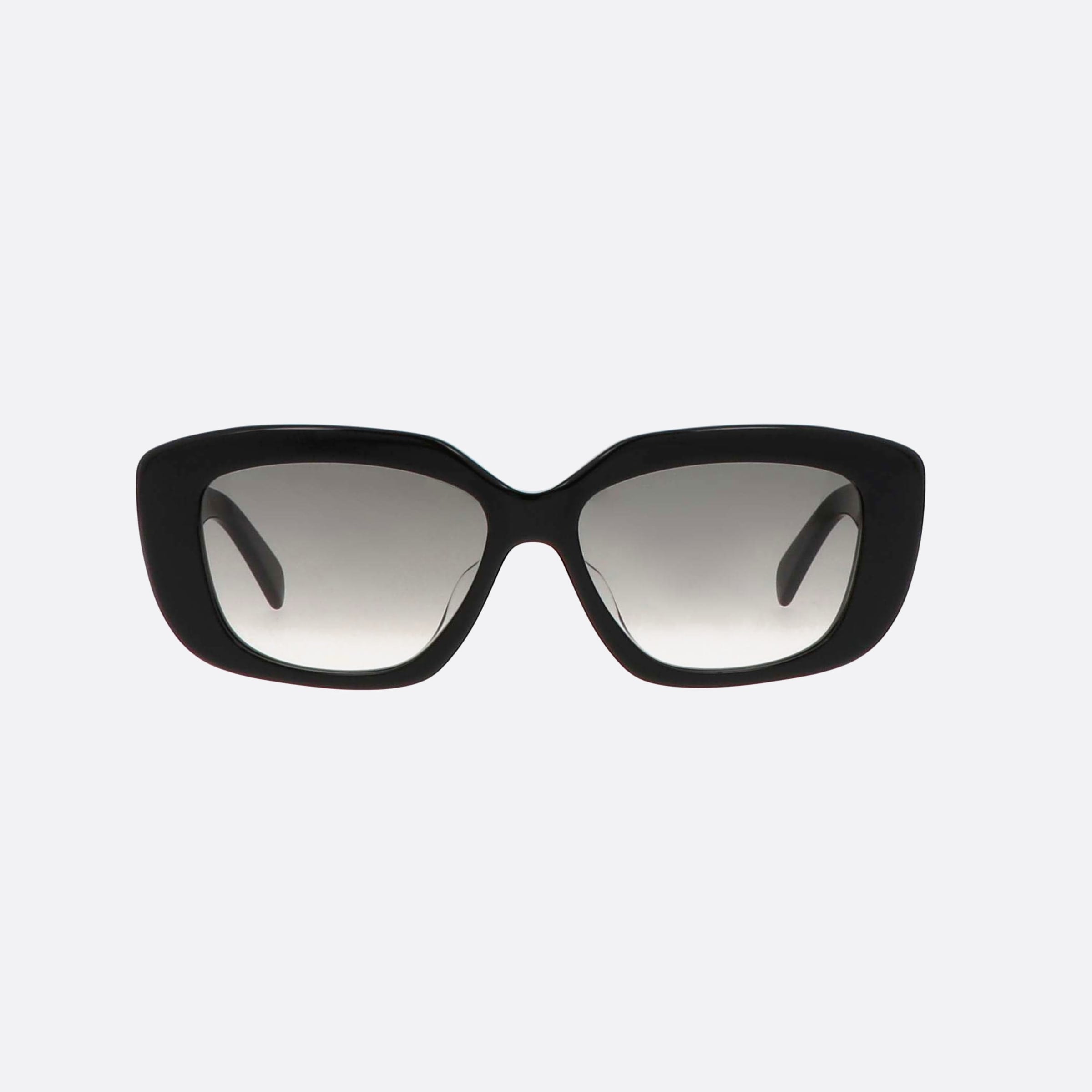 Celine 55mm Triomphe Cl40216u 01f Black Rectangle Women Sunglasses - Side View