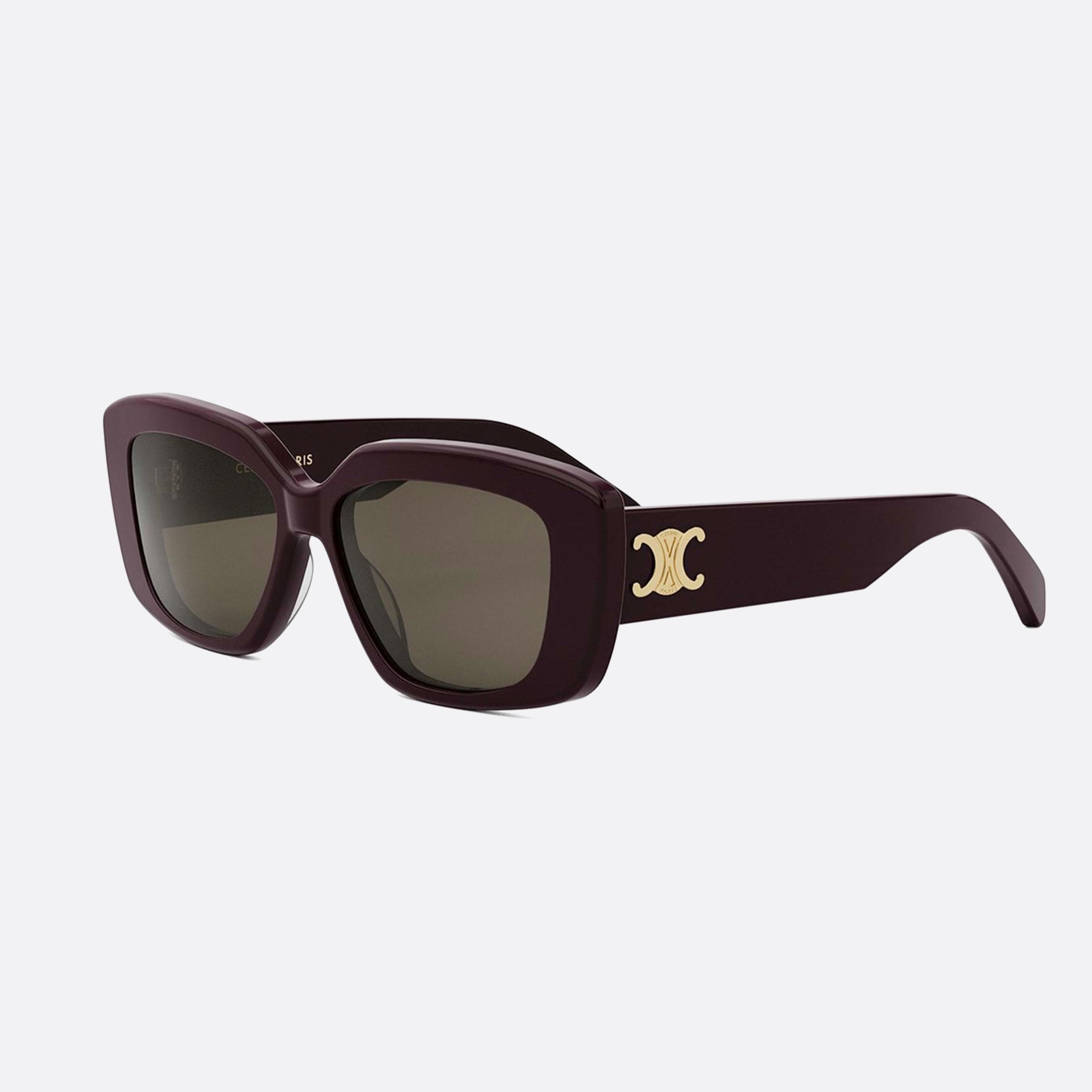 Celine 55mm Triomphe Cl40216u 69e Violet Rectangle Women Sunglasses - Main View