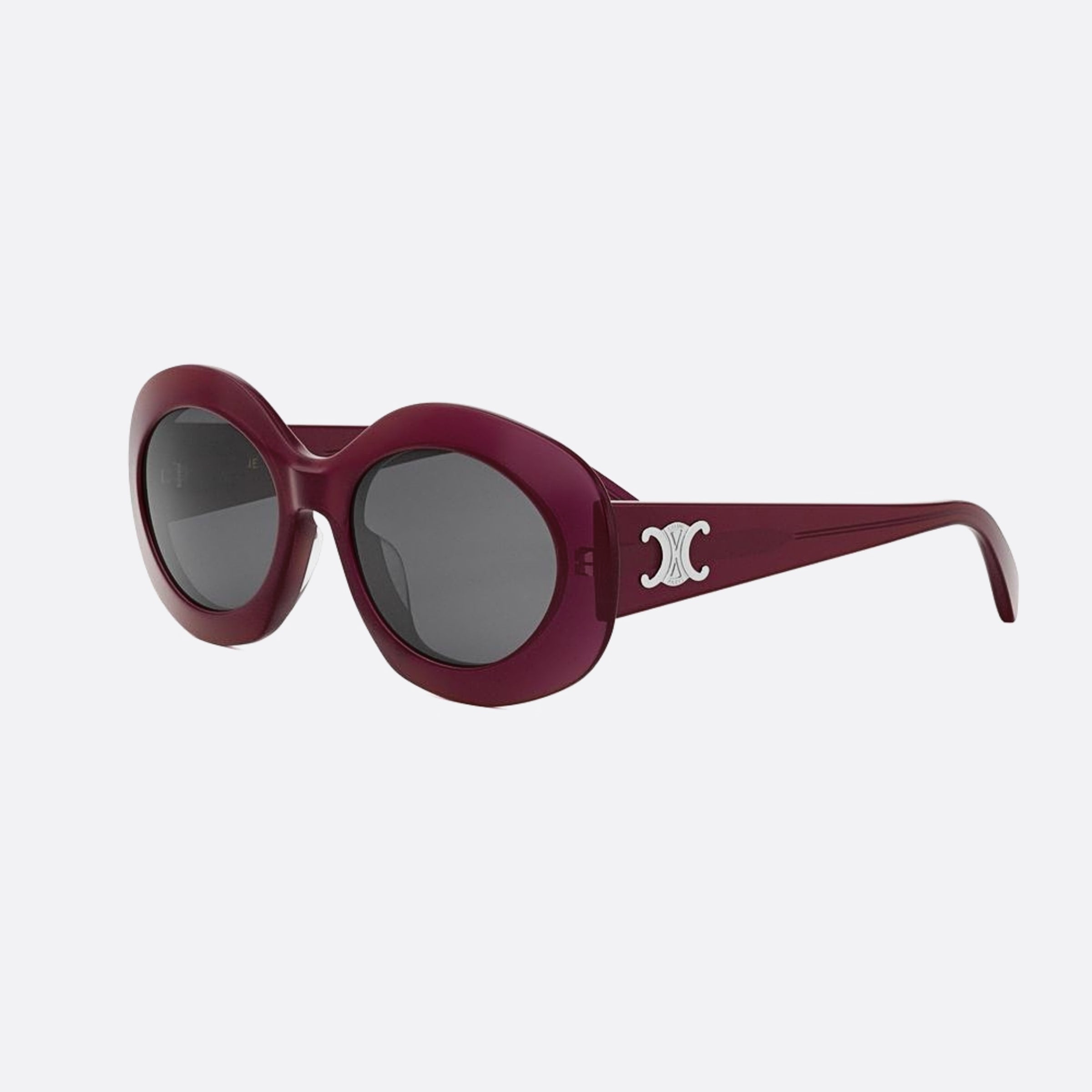 Celine 54mm Triomphe 69a Red Round Women Sunglasses - Side View