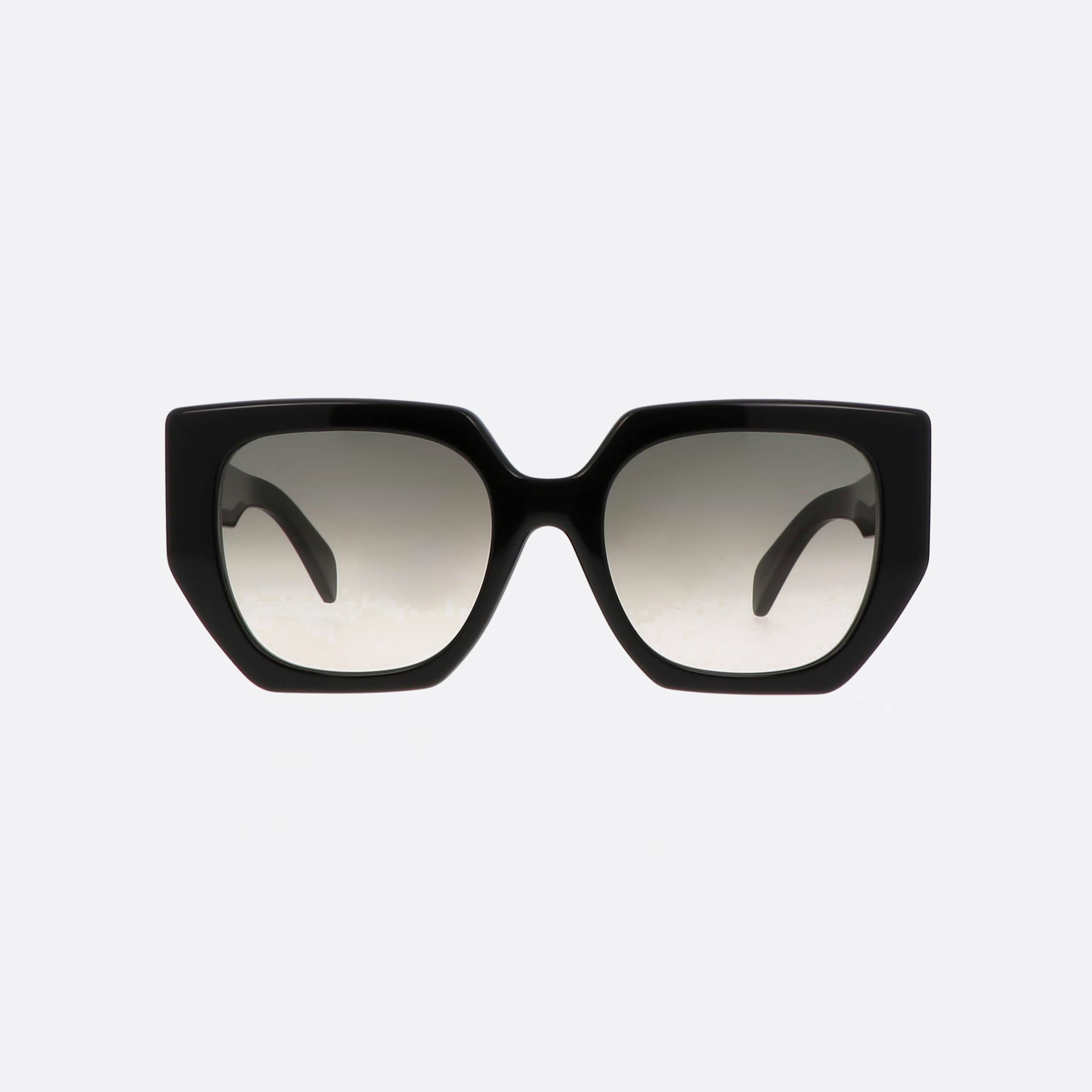 Celine 55mm Triomphe Cl40239f 01f Black Butterfly Women Sunglasses - Side View