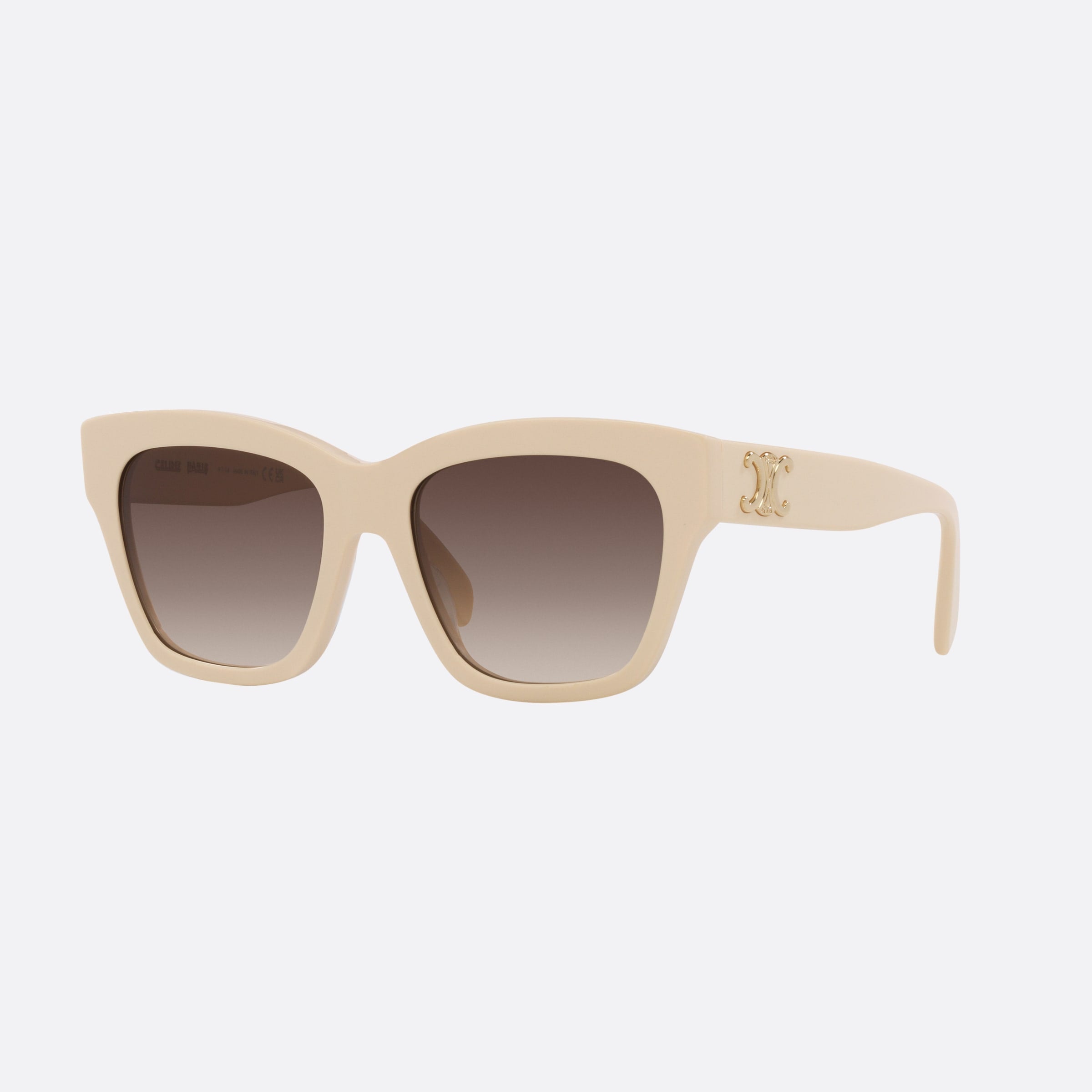 Celine 55mm Triomphe Cl40253i 25f Beige Irregular Women Sunglasses - Main View