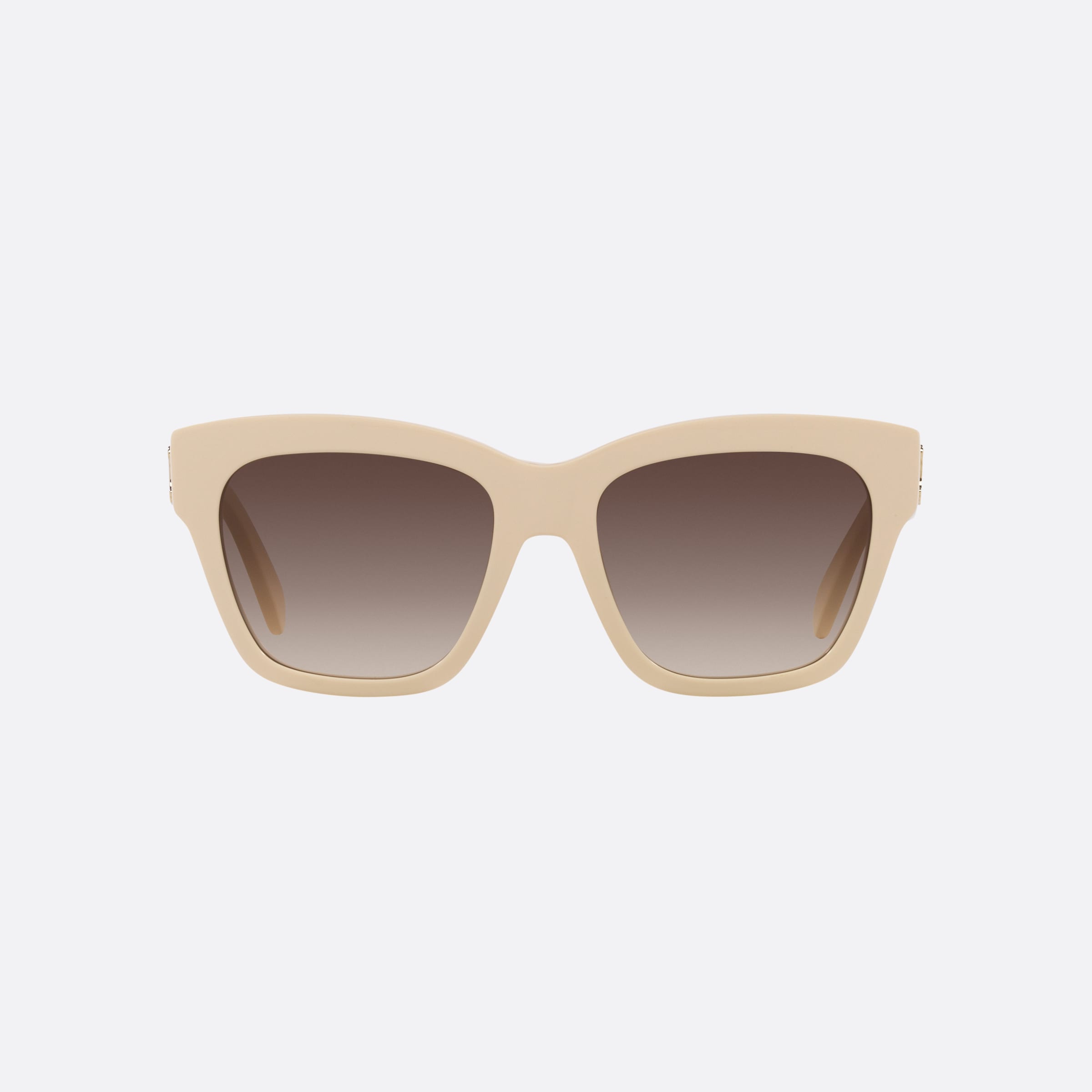 Celine 55mm Triomphe Cl40253i 25f Beige Irregular Women Sunglasses - Side View