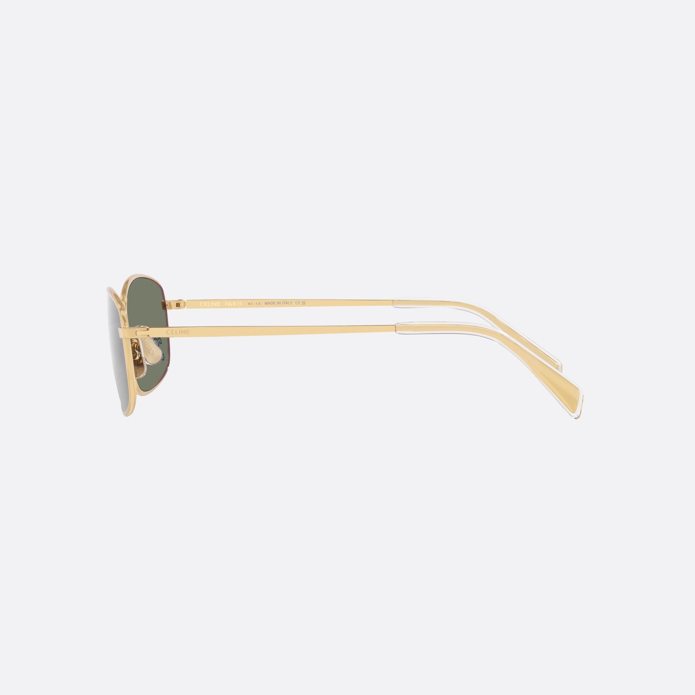 Celine 60mm Triomphe Cl40285u 30n Gold Rectangle Women Sunglasses - Detail View