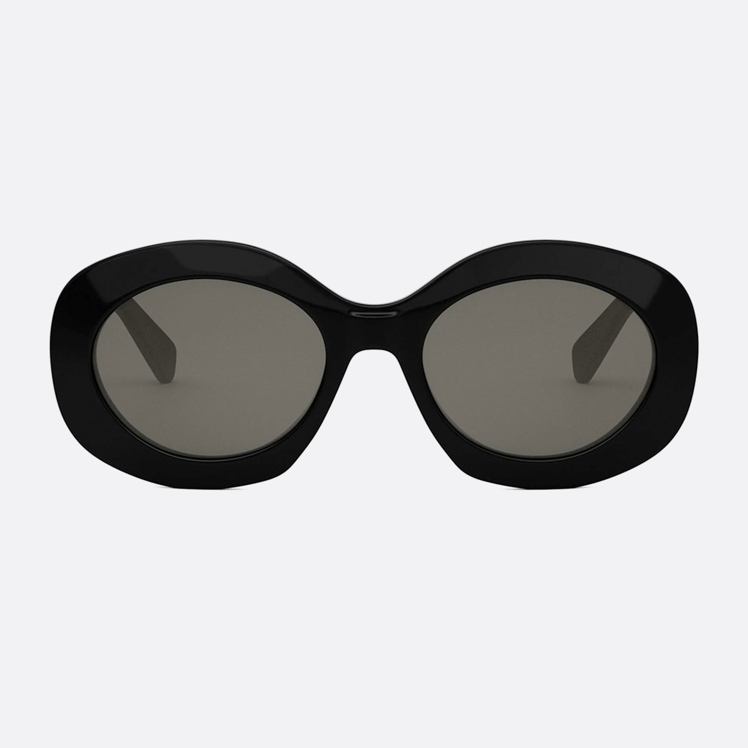 Celine 54mm Triomphe Cl40292u 01a Black Round Women Sunglasses - Side View
