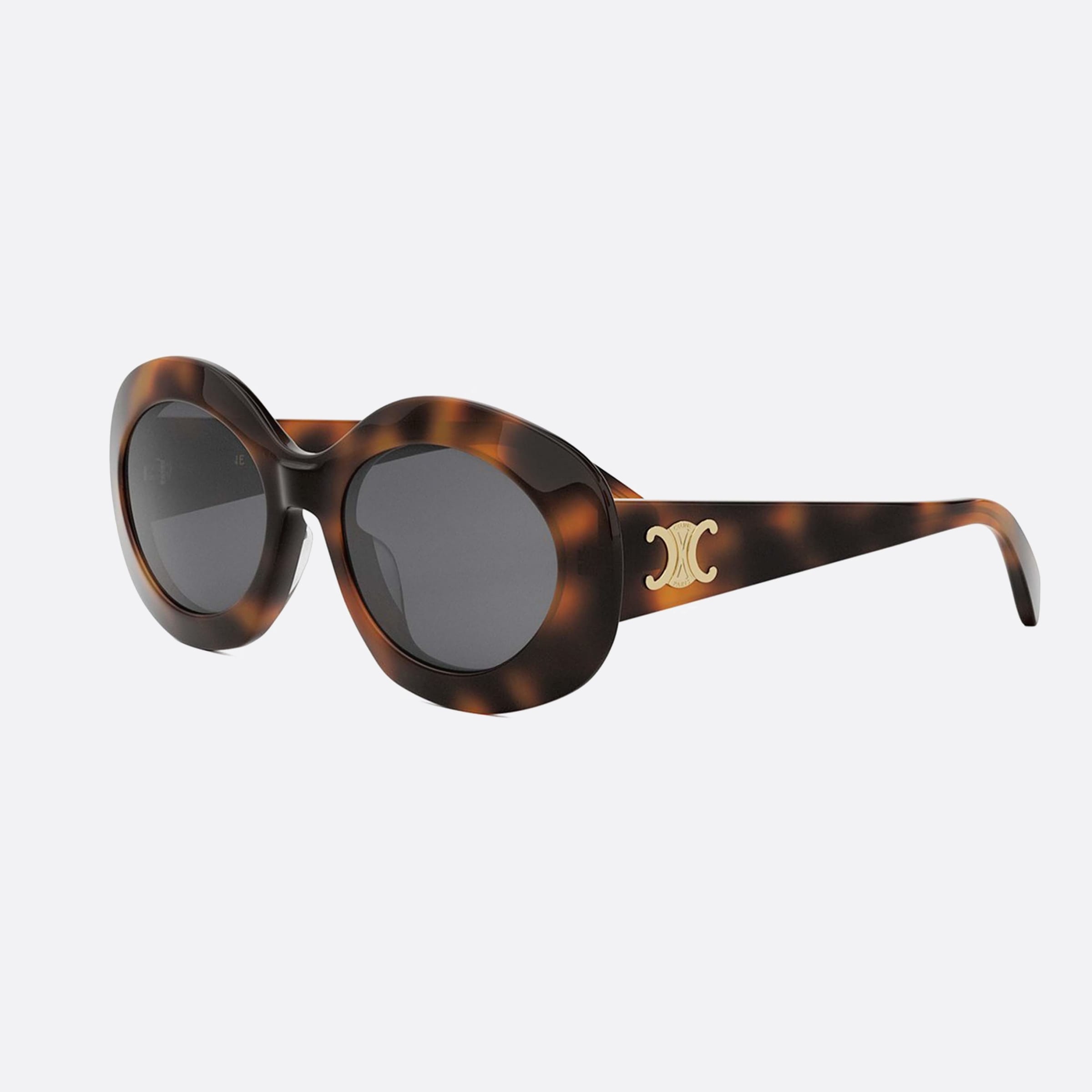 Celine 54mm Triomphe Cl40292u 53a Havana Round Women Sunglasses - Main View