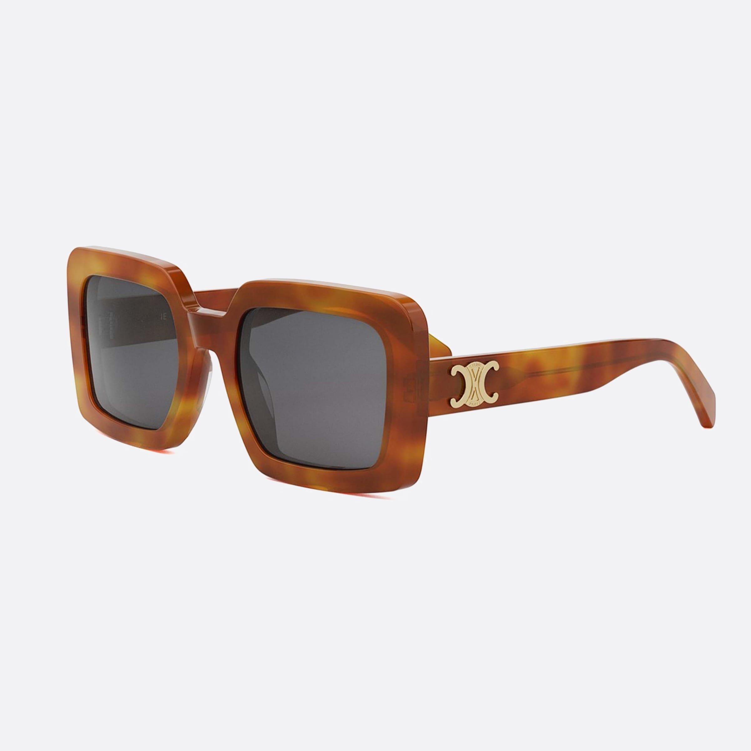 Celine 56mm Triomphe Cl40304u 53a Havana Squared Women Sunglasses - Main View