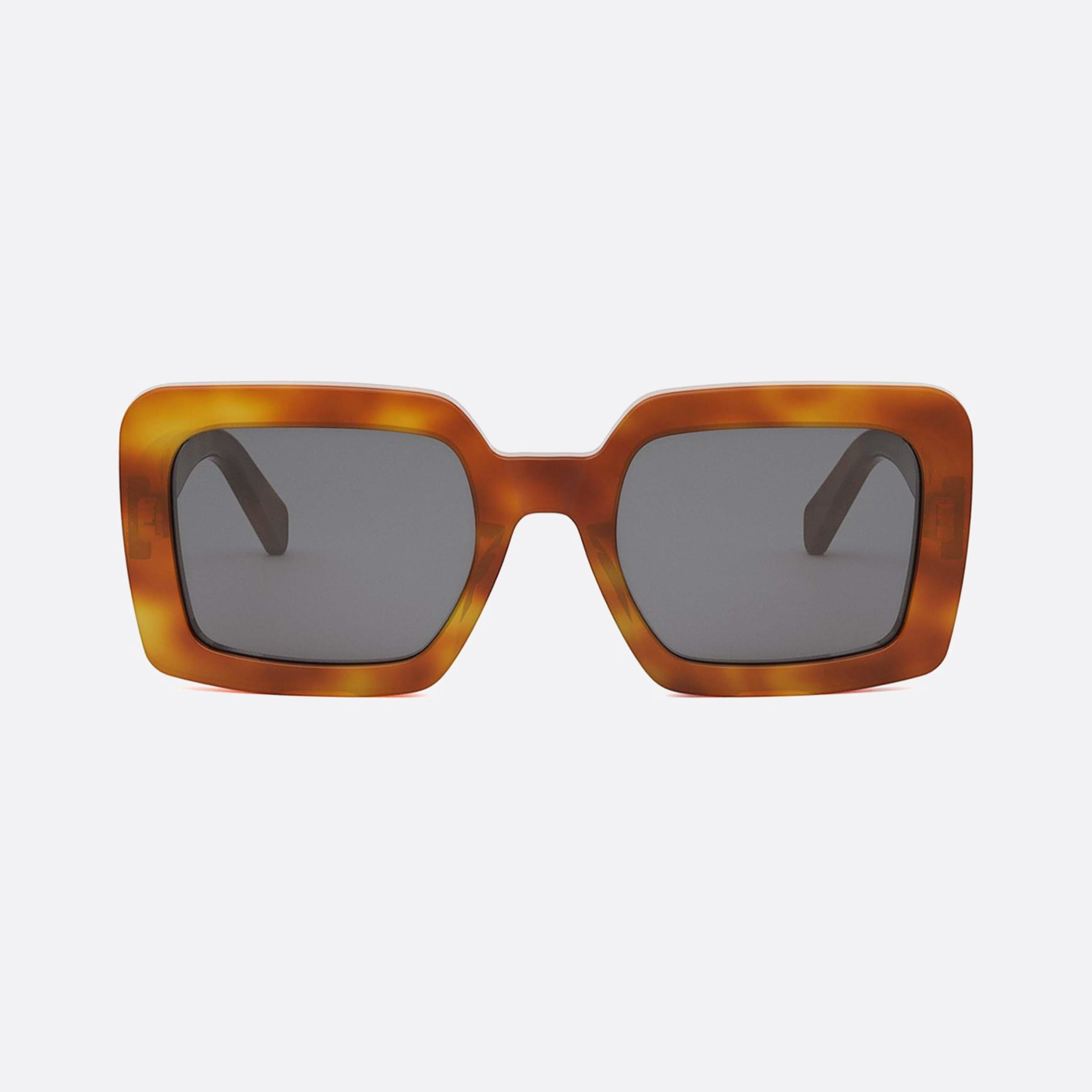 Celine 56mm Triomphe Cl40304u 53a Havana Squared Women Sunglasses - Side View