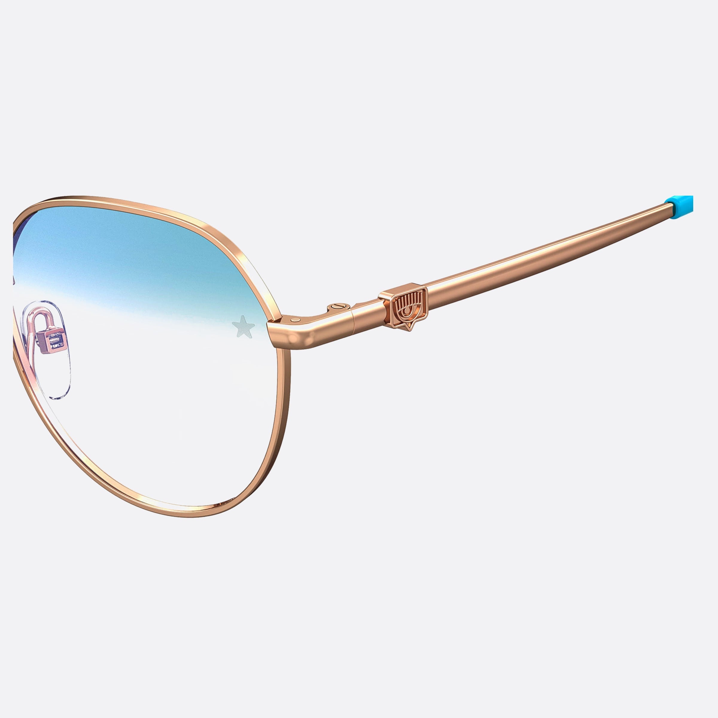 Chiara 50mm Ferragni Hot Gold Round Women Eyeglasses - Lifestyle Shot