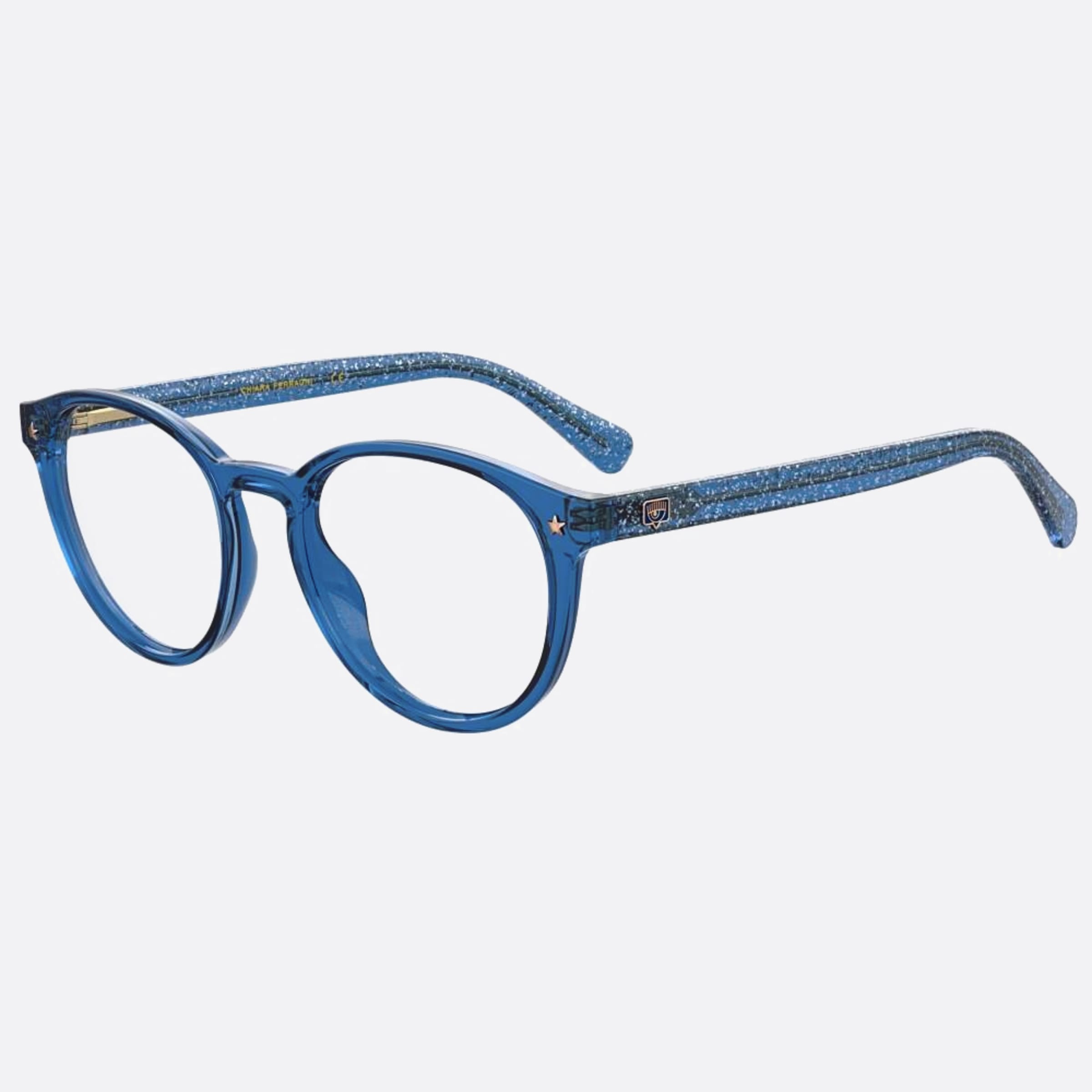Chiara 50mm Ferragni Pjp Blue Visor Women Eyeglasses - Side View