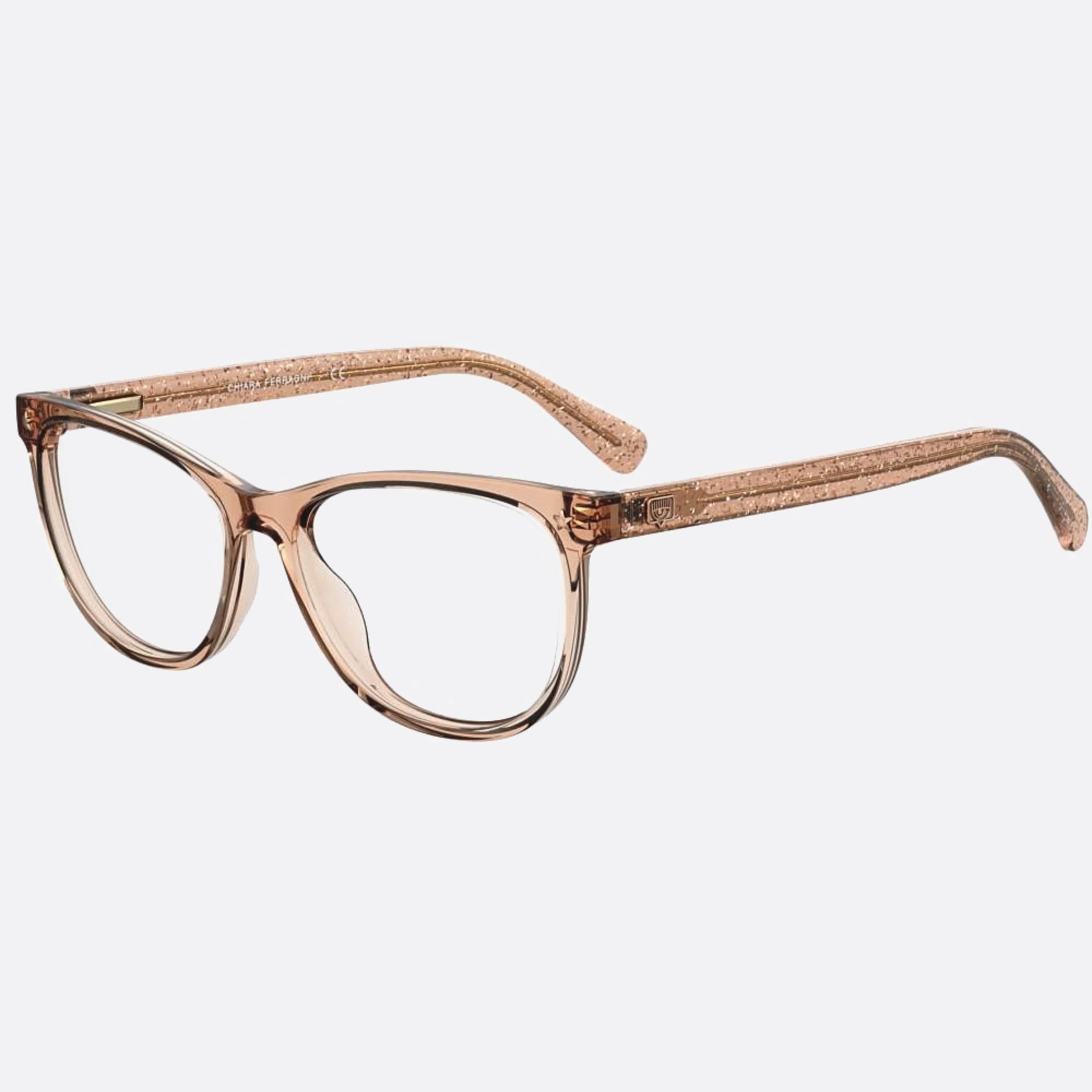 Chiara 53mm Ferragni Pink Squared Women Eyeglasses - Side View