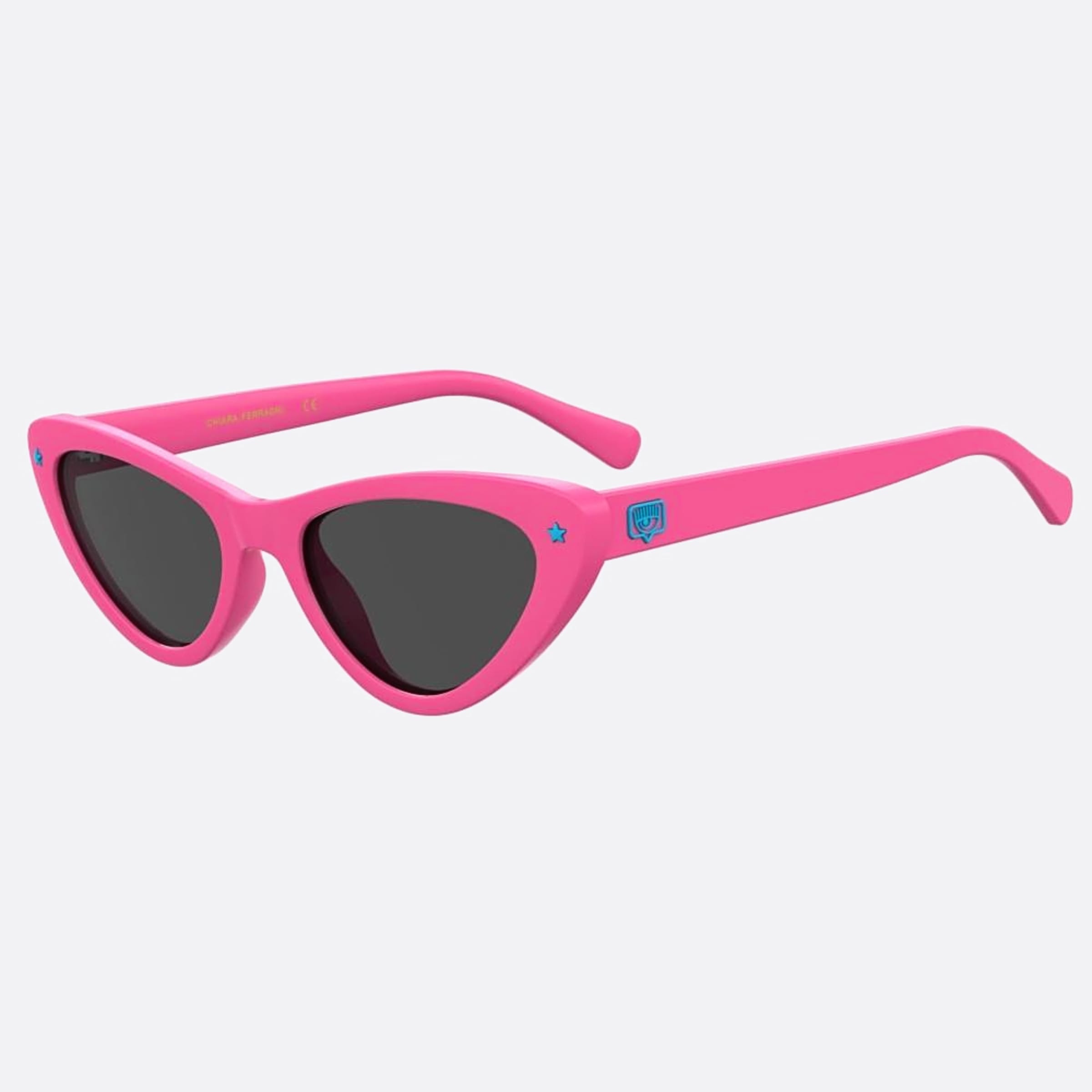 Chiara 53mm Ferragni 35j Pink Cat Eye Women Sunglasses - Side View