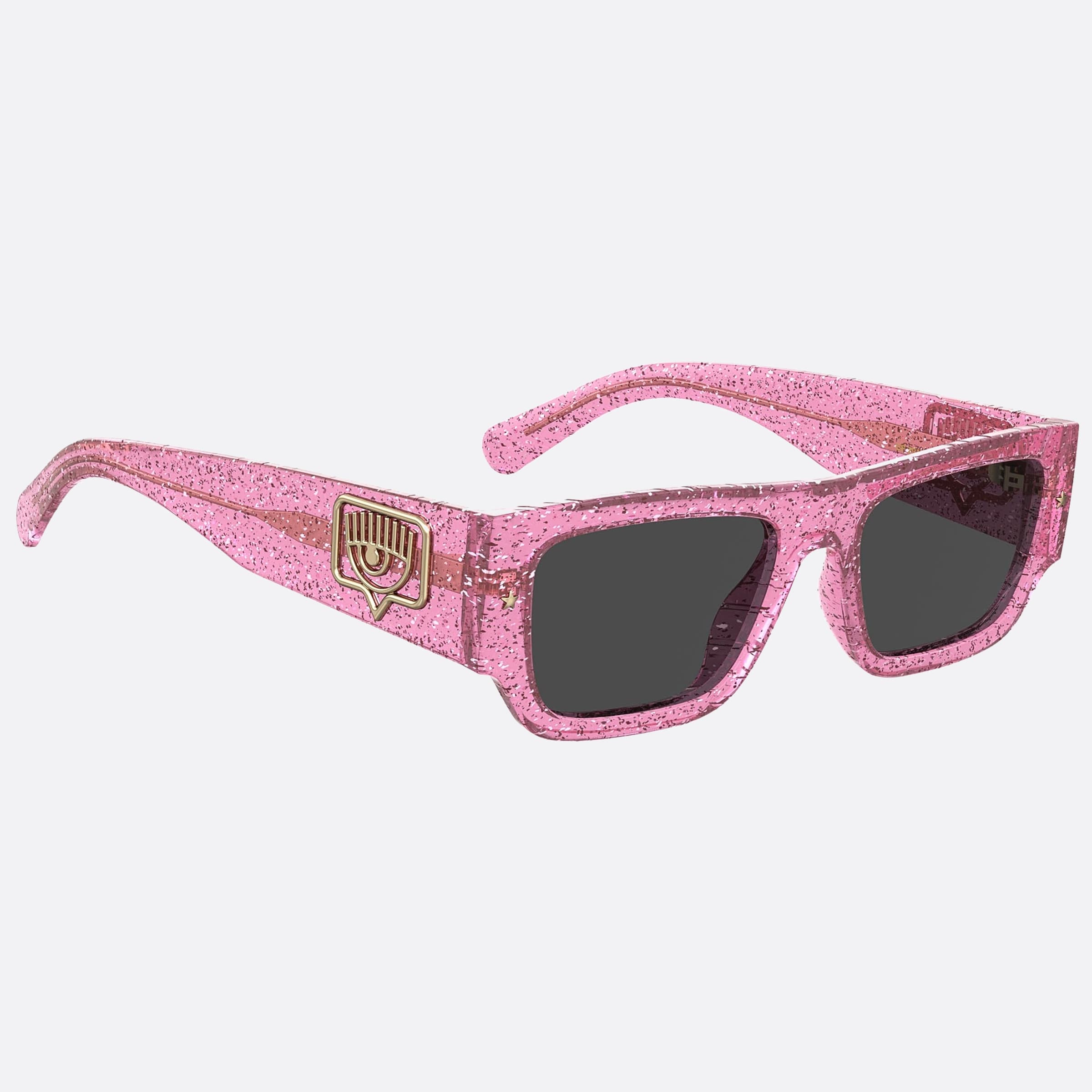 Chiara 53mm Ferragni Qr0 Pink Geometric Women Sunglasses - Detail View