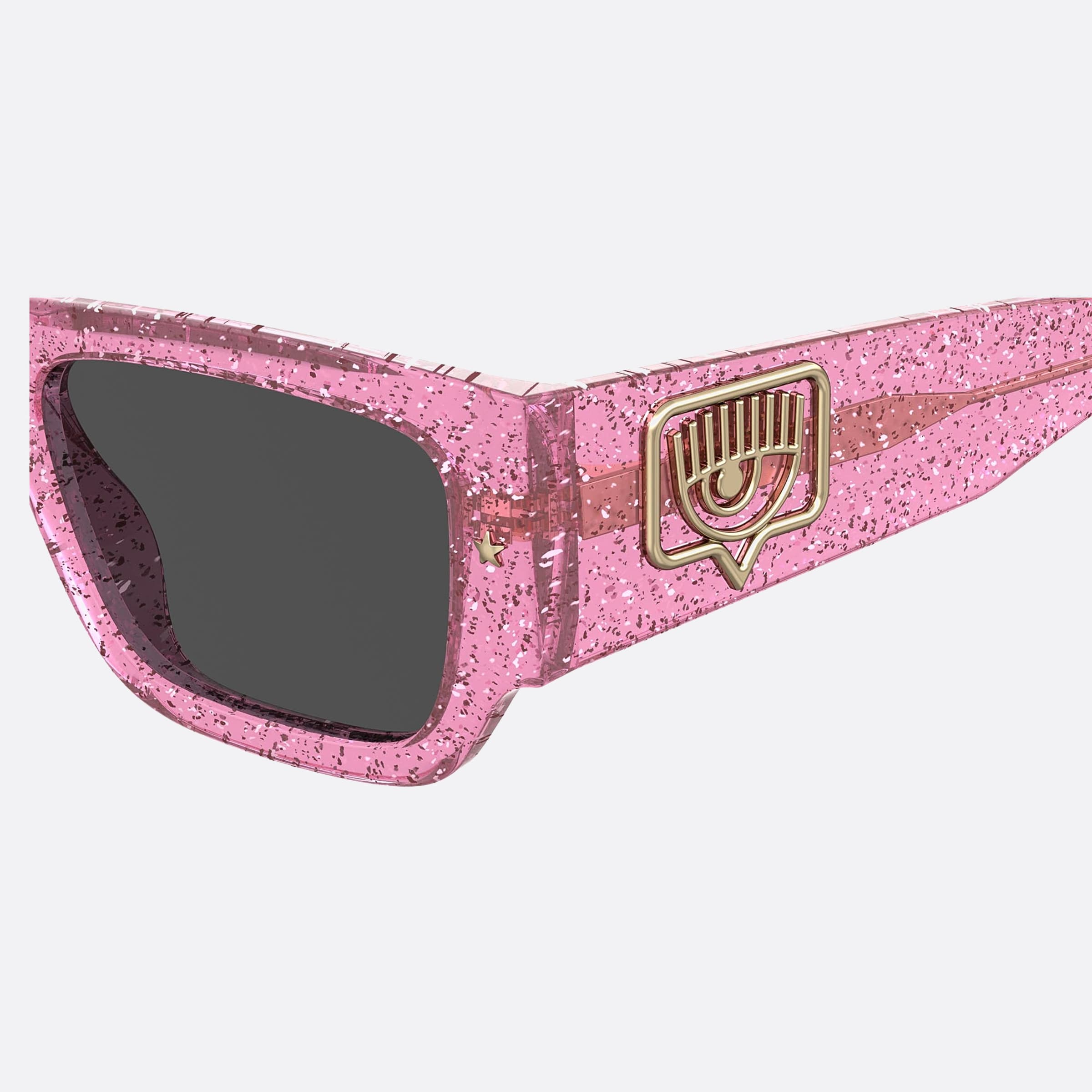 Chiara 53mm Ferragni Qr0 Pink Geometric Women Sunglasses - Lifestyle Shot