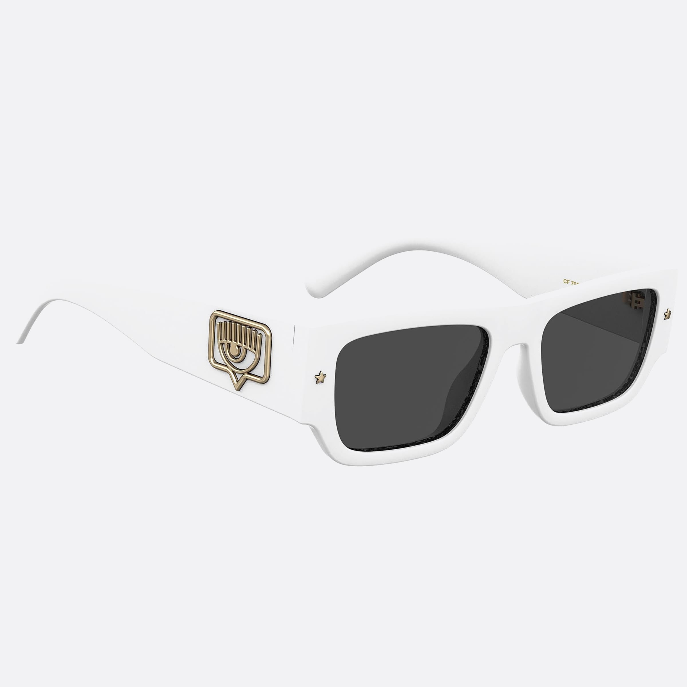 Chiara 53mm Ferragni Vk6 White Geometric Women Sunglasses - Detail View