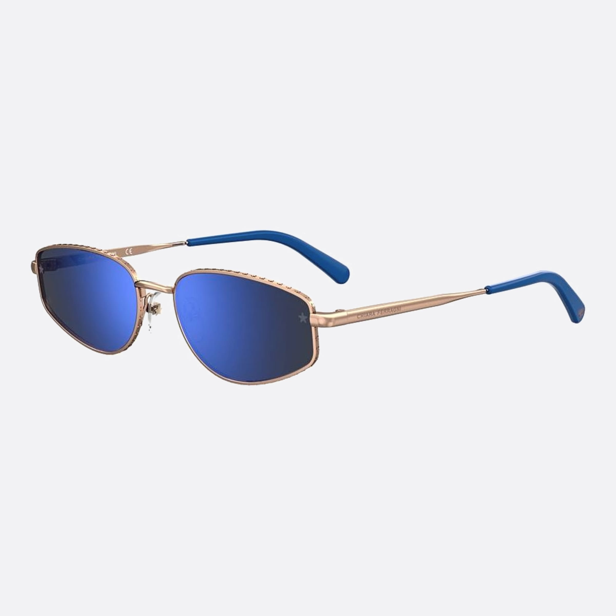 Chiara 56mm Ferragni Lks Gold Squared Women Sunglasses - Side View