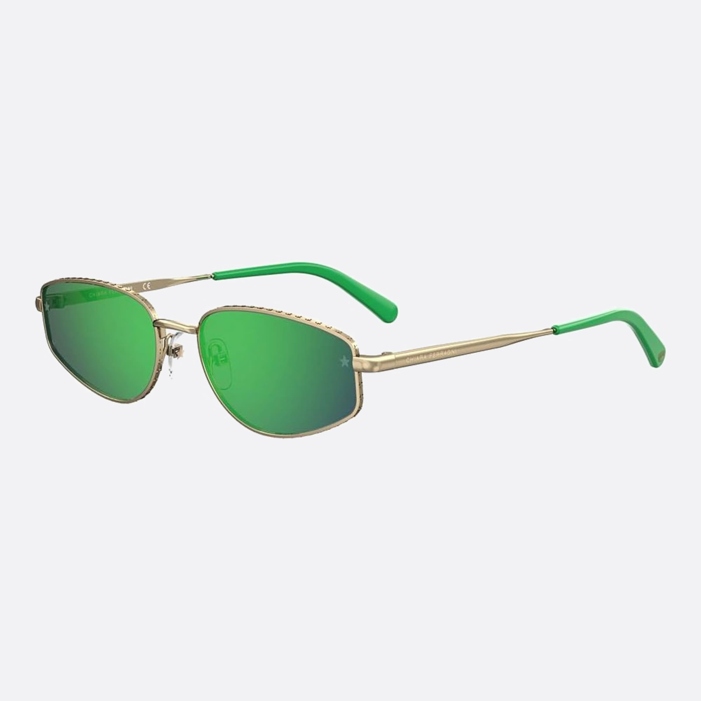Chiara 56mm Ferragni Pef Gold Squared Women Sunglasses - Side View