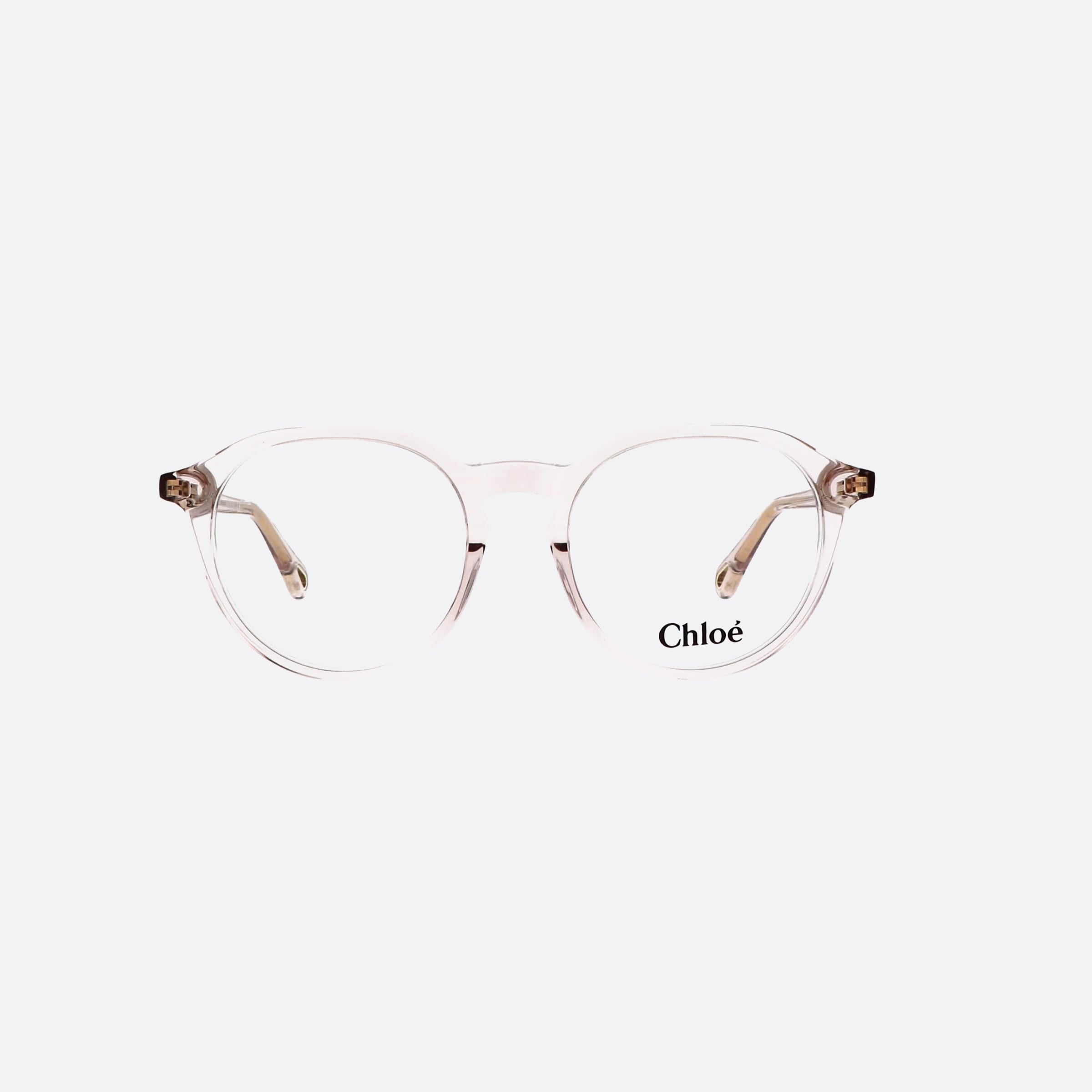 Chlo 50mm Clear Oval Women Eyeglasses - Side View