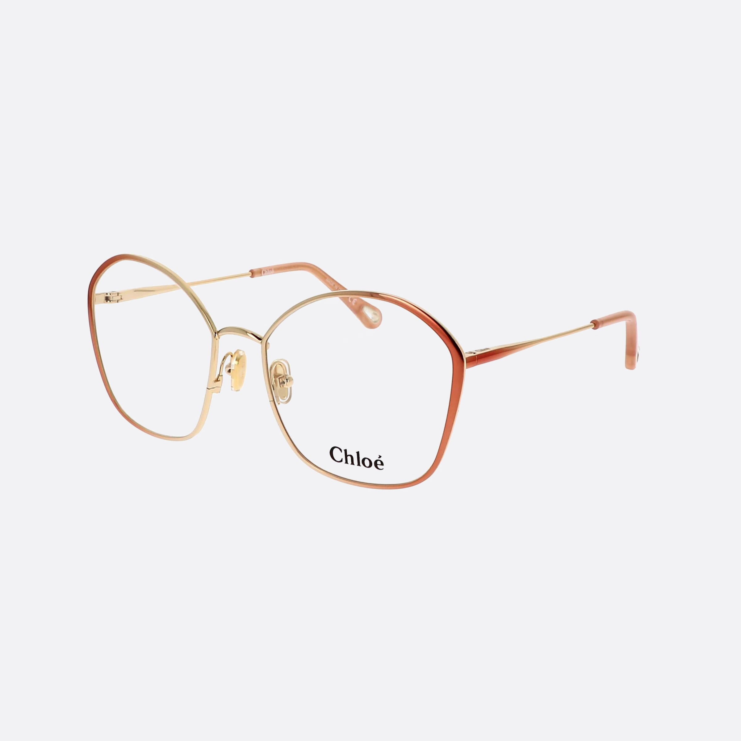 Chlo 53mm Gold Oval Women Eyeglasses - Main View
