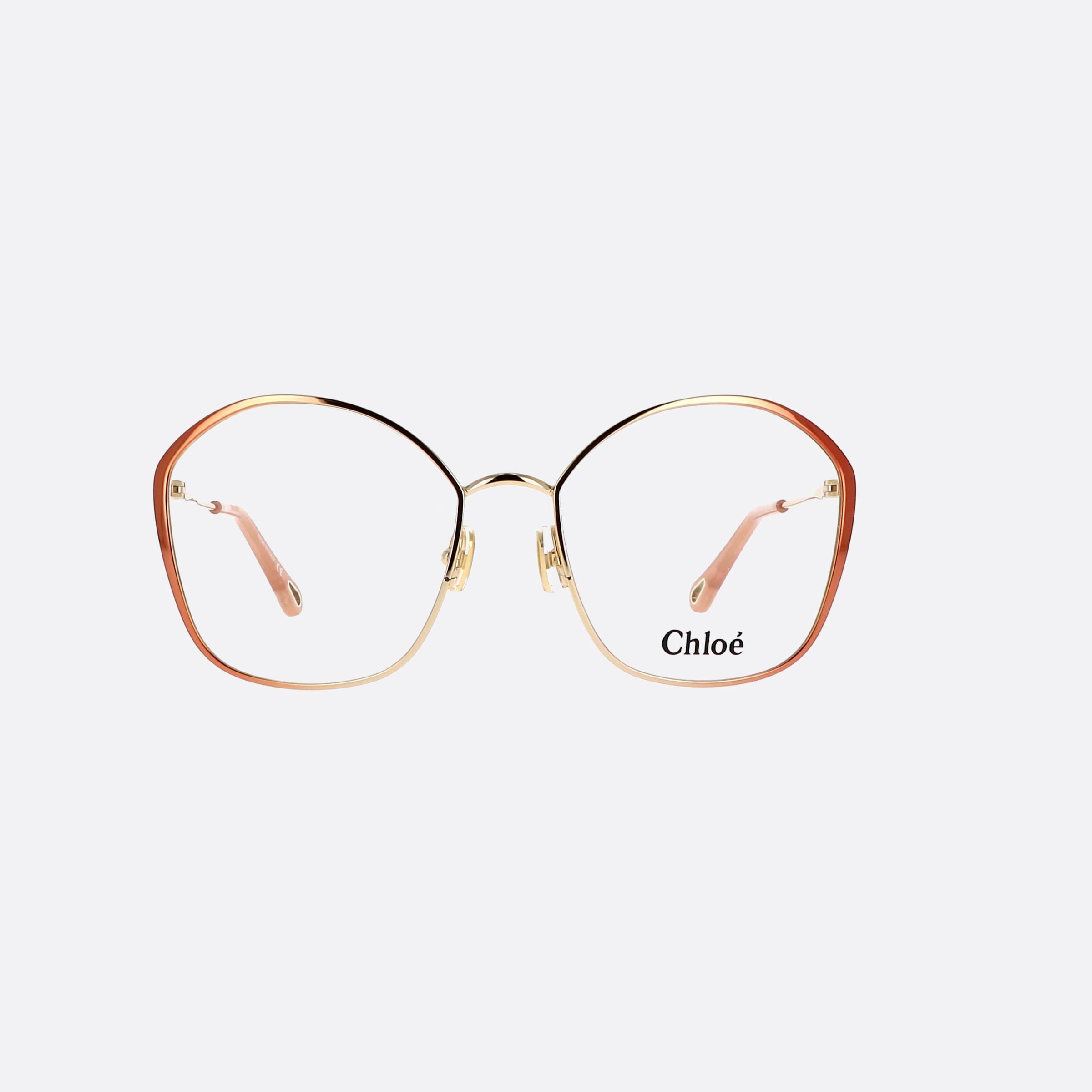 Chlo 53mm Gold Oval Women Eyeglasses - Side View