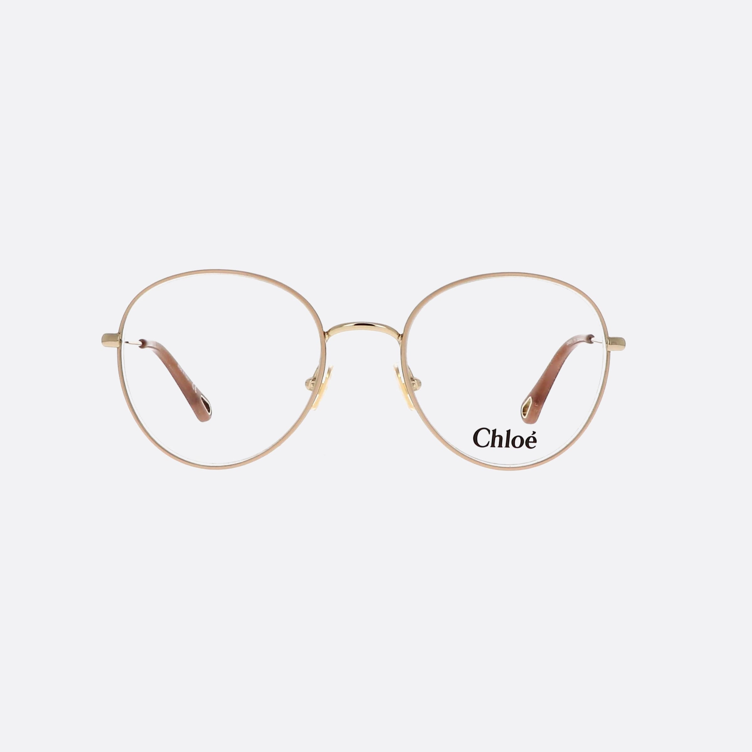 Chlo 52mm Gold Round Women Eyeglasses - Side View