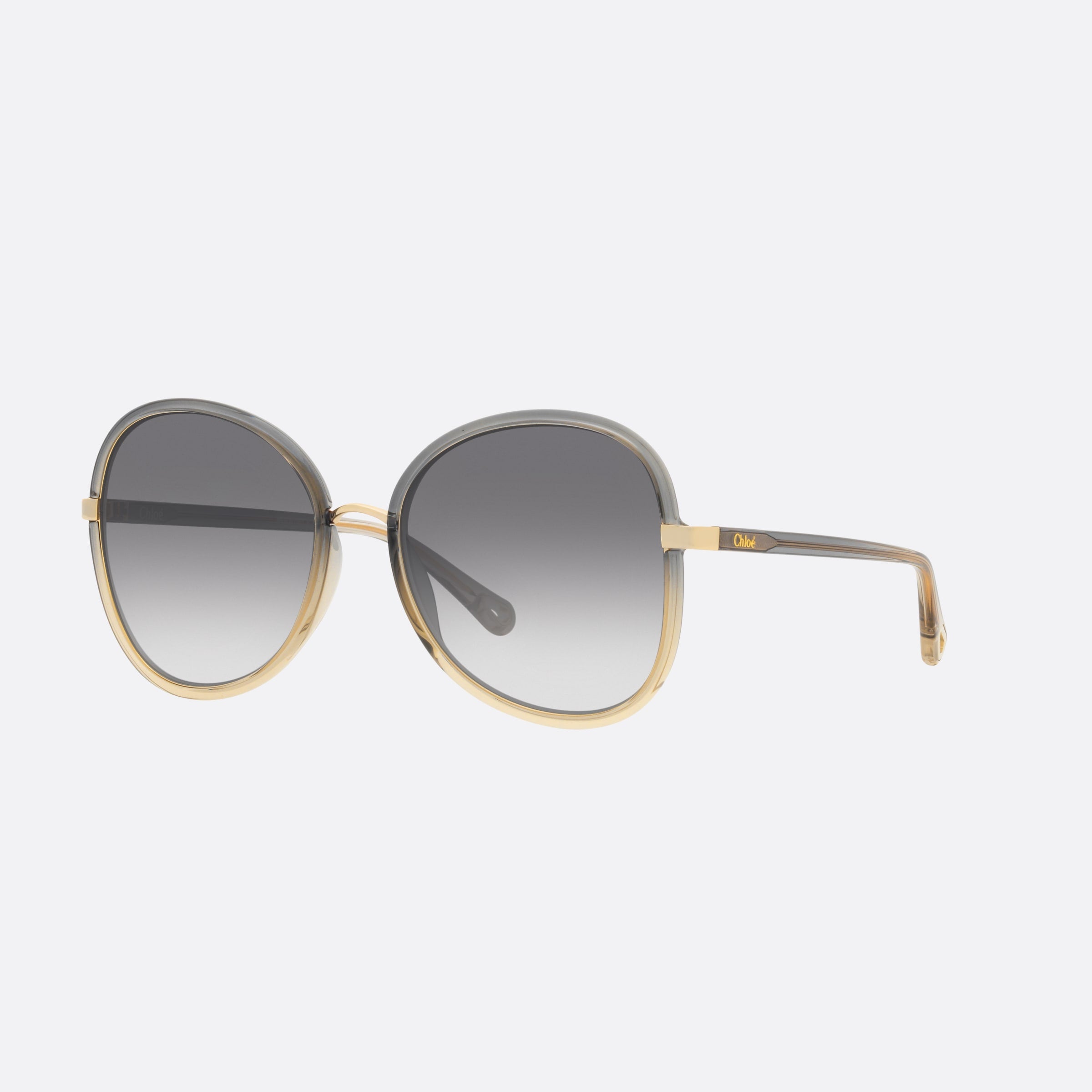 Chlo 57mm Grey Round Women Sunglasses - Main View