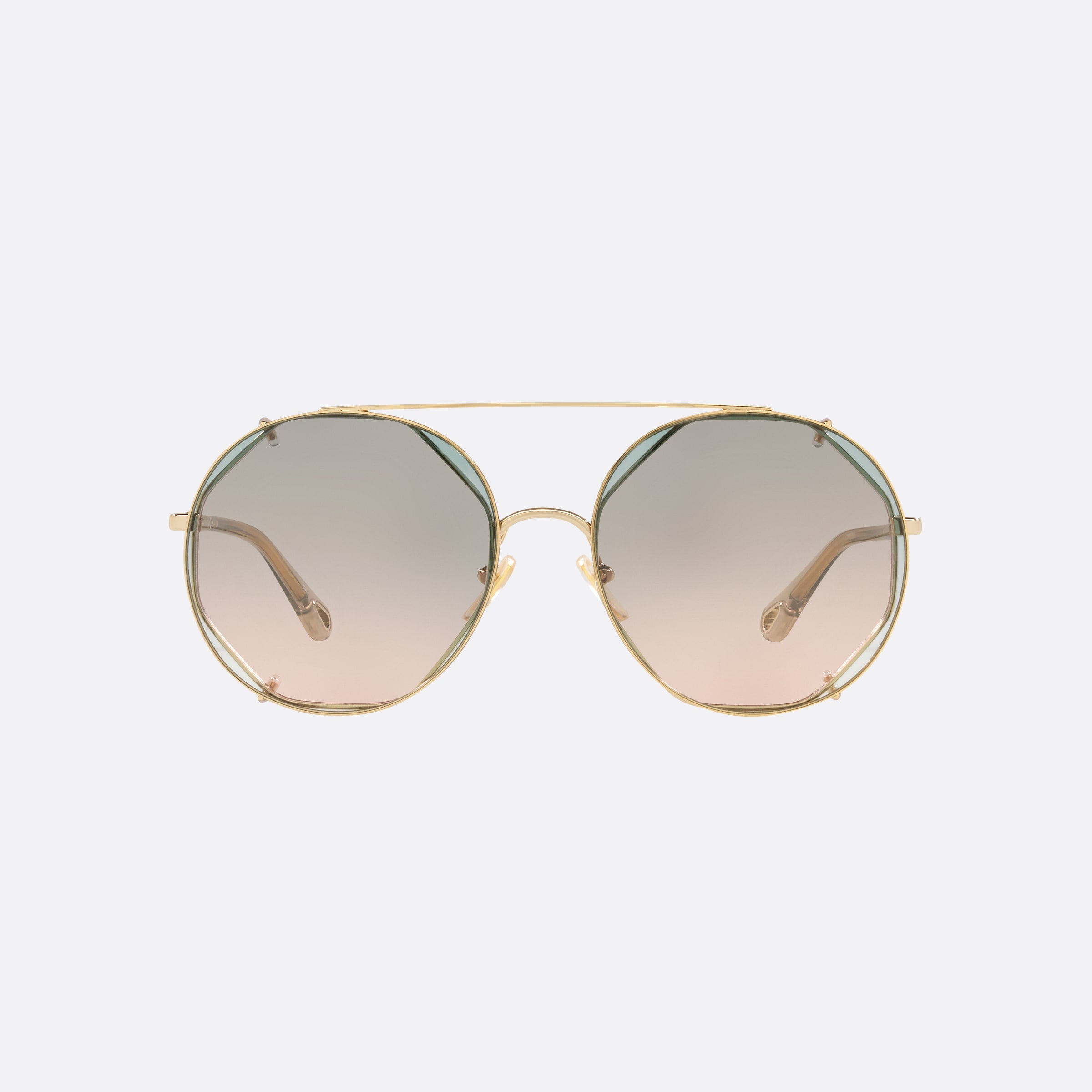 Chlo 57mm Grey Round Women Sunglasses - Side View