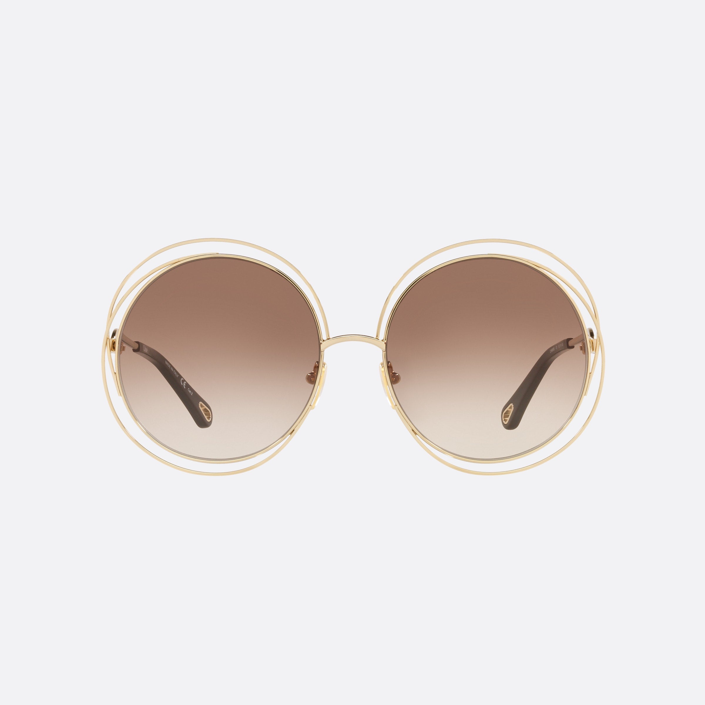 Chlo 62mm Gold Round Women Sunglasses - Side View
