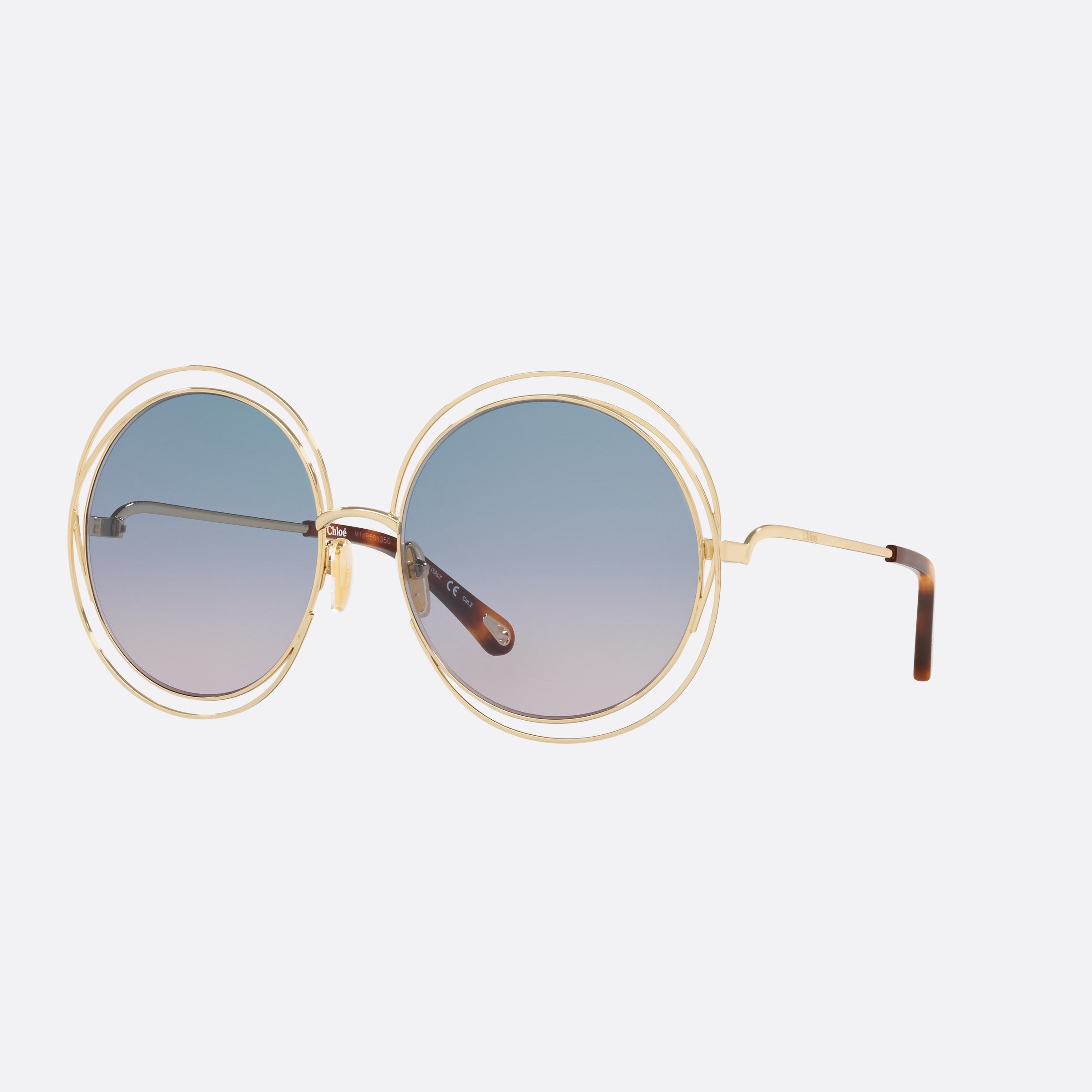 Chlo 62mm Gold Round Women Sunglasses - Main View