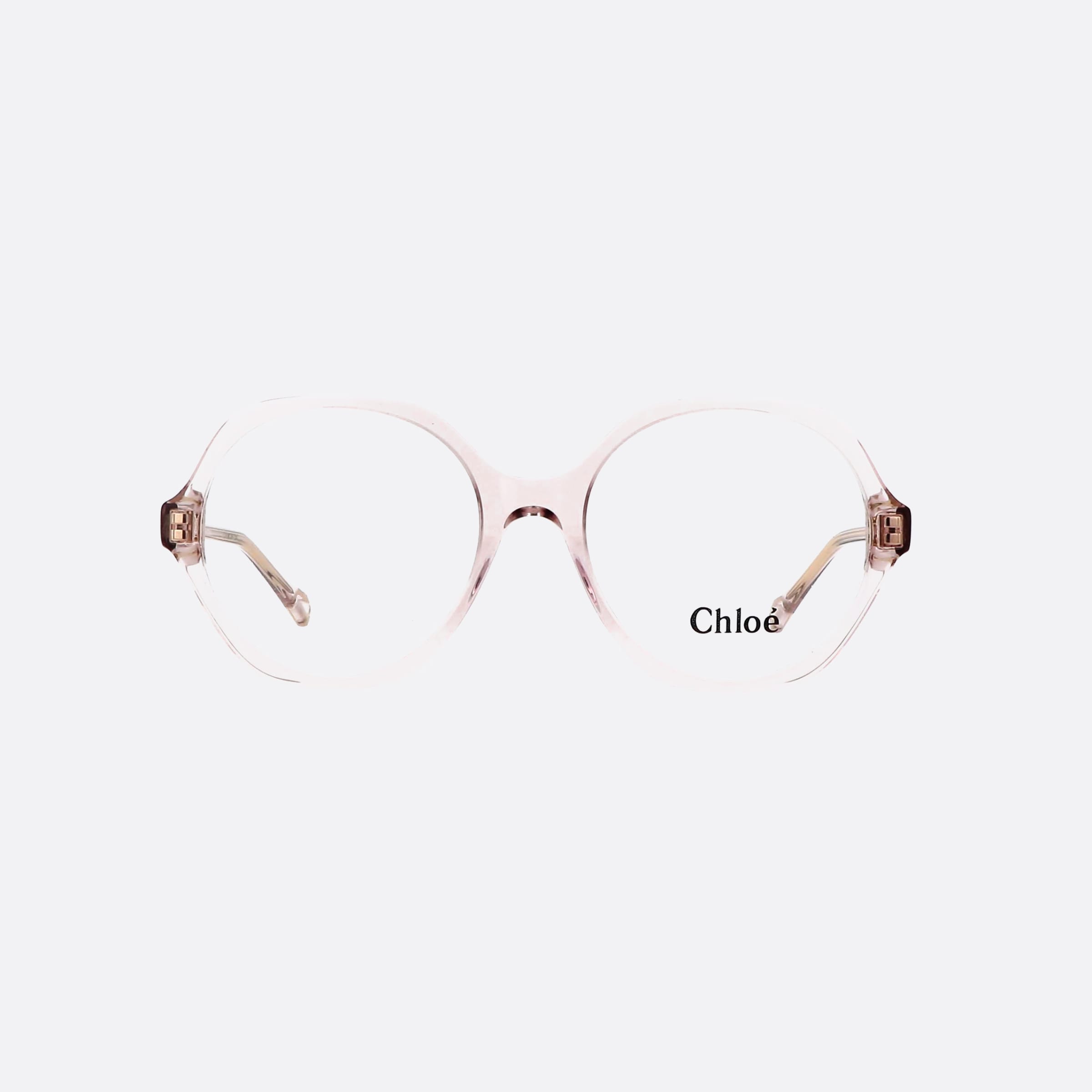 Chlo 53mm Clear Hexagonal Women Eyeglasses - Side View