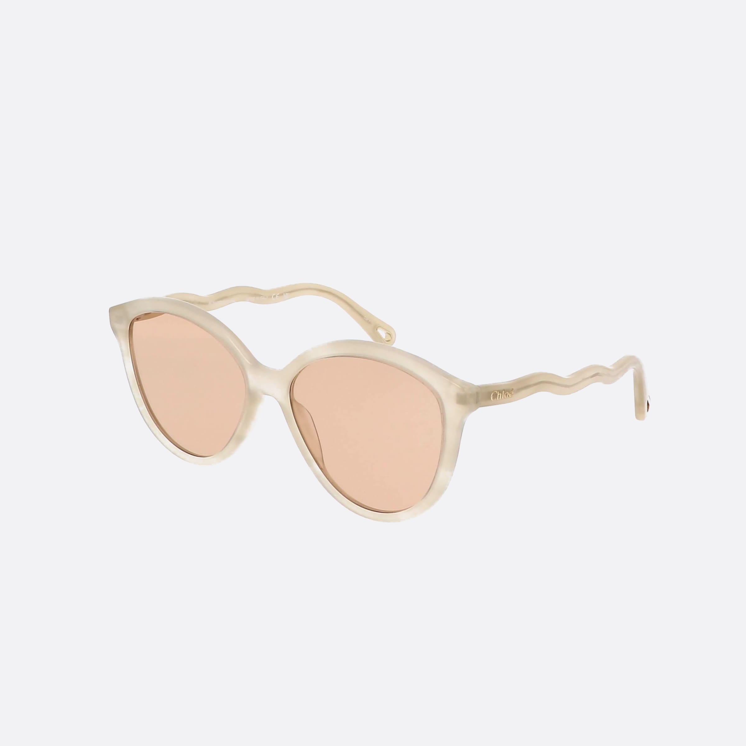 Chlo 57mm Clear Butterfly Unisex Sunglasses - Main View