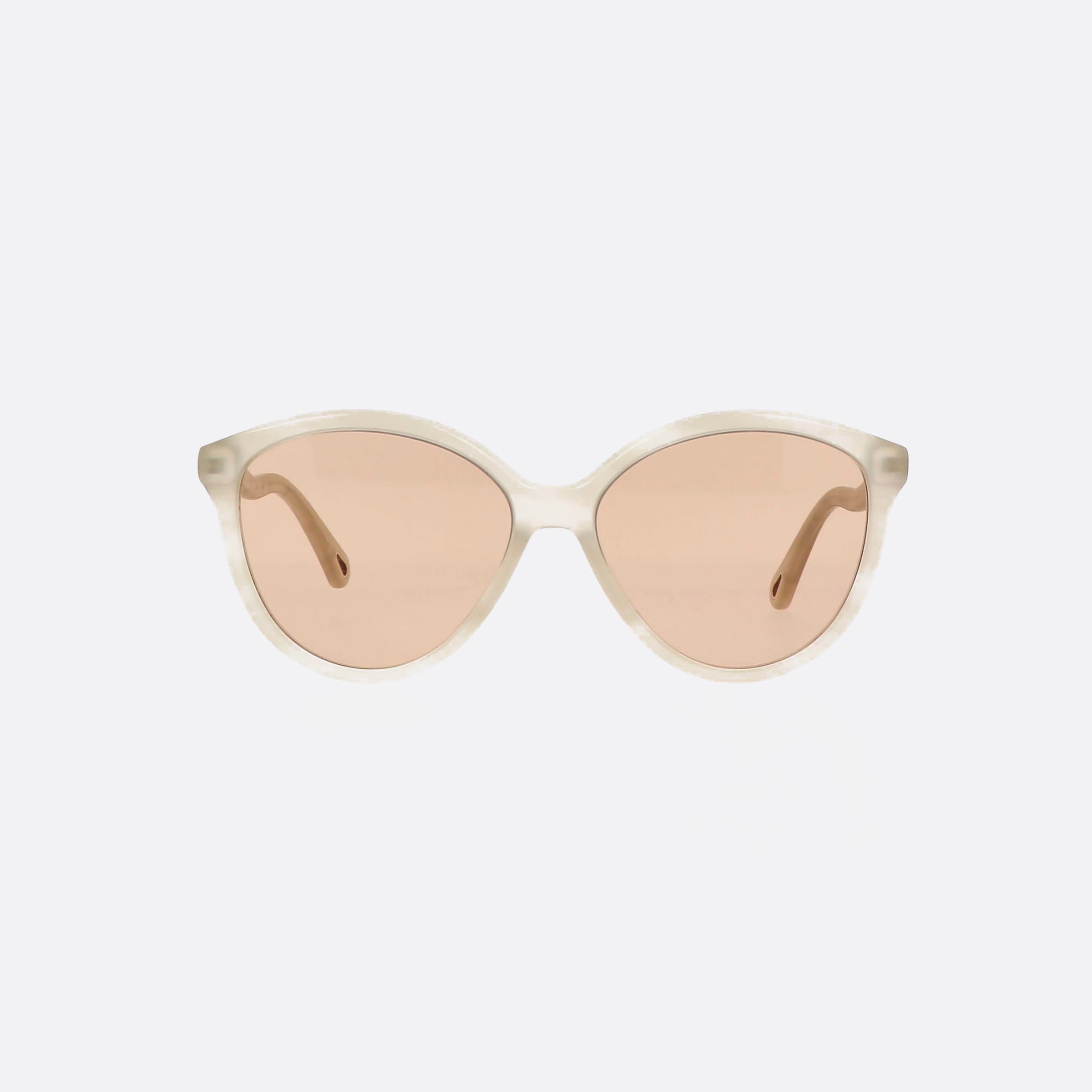 Chlo 57mm Clear Butterfly Unisex Sunglasses - Side View