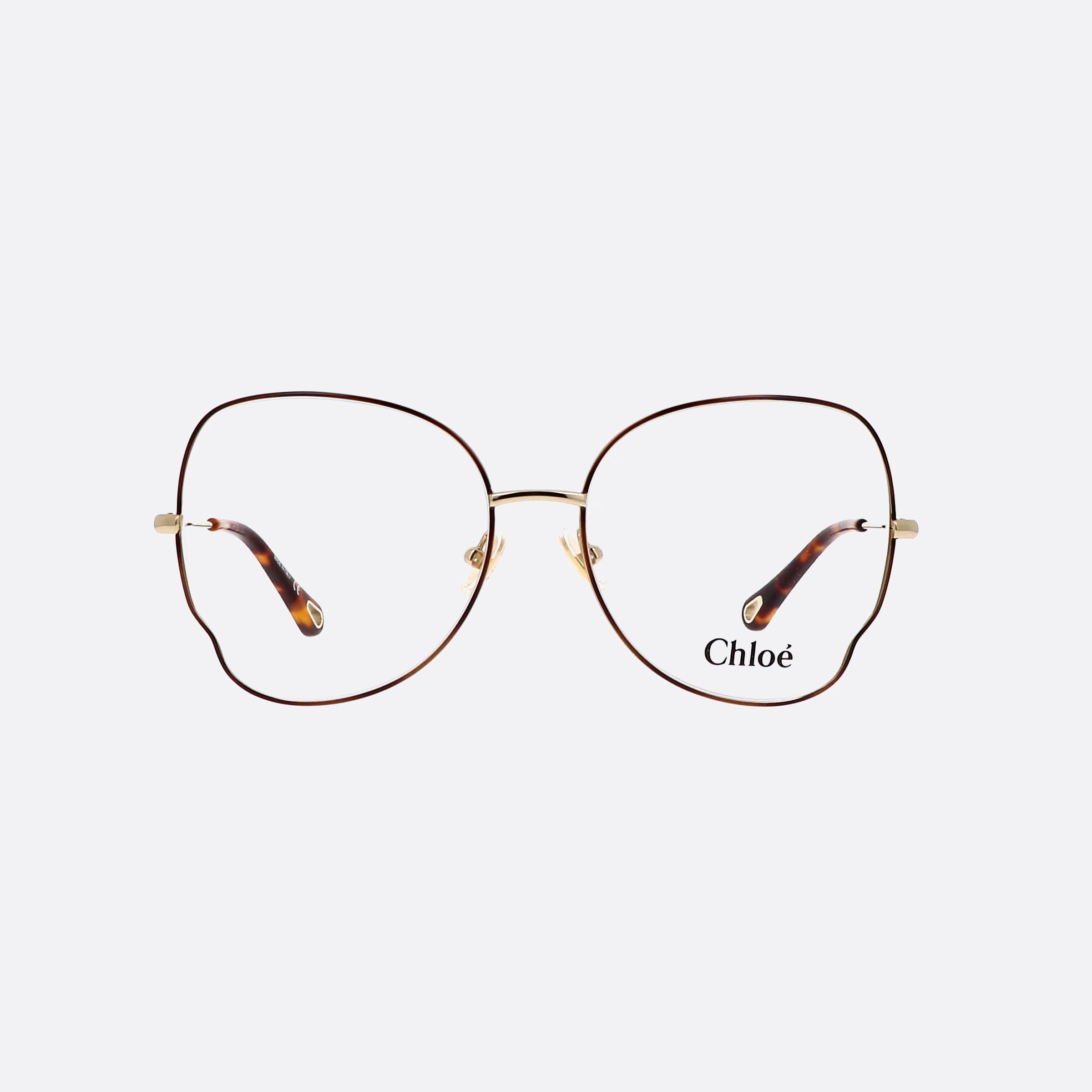 Chlo 56mm Tortoise Butterfly Women Eyeglasses - Side View