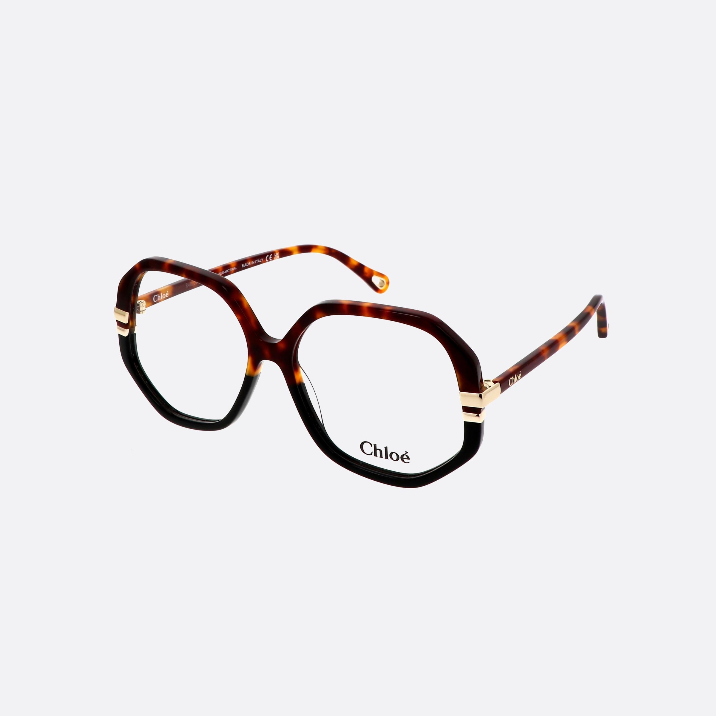 Chlo 56mm Black Hexagonal Women Eyeglasses - Main View