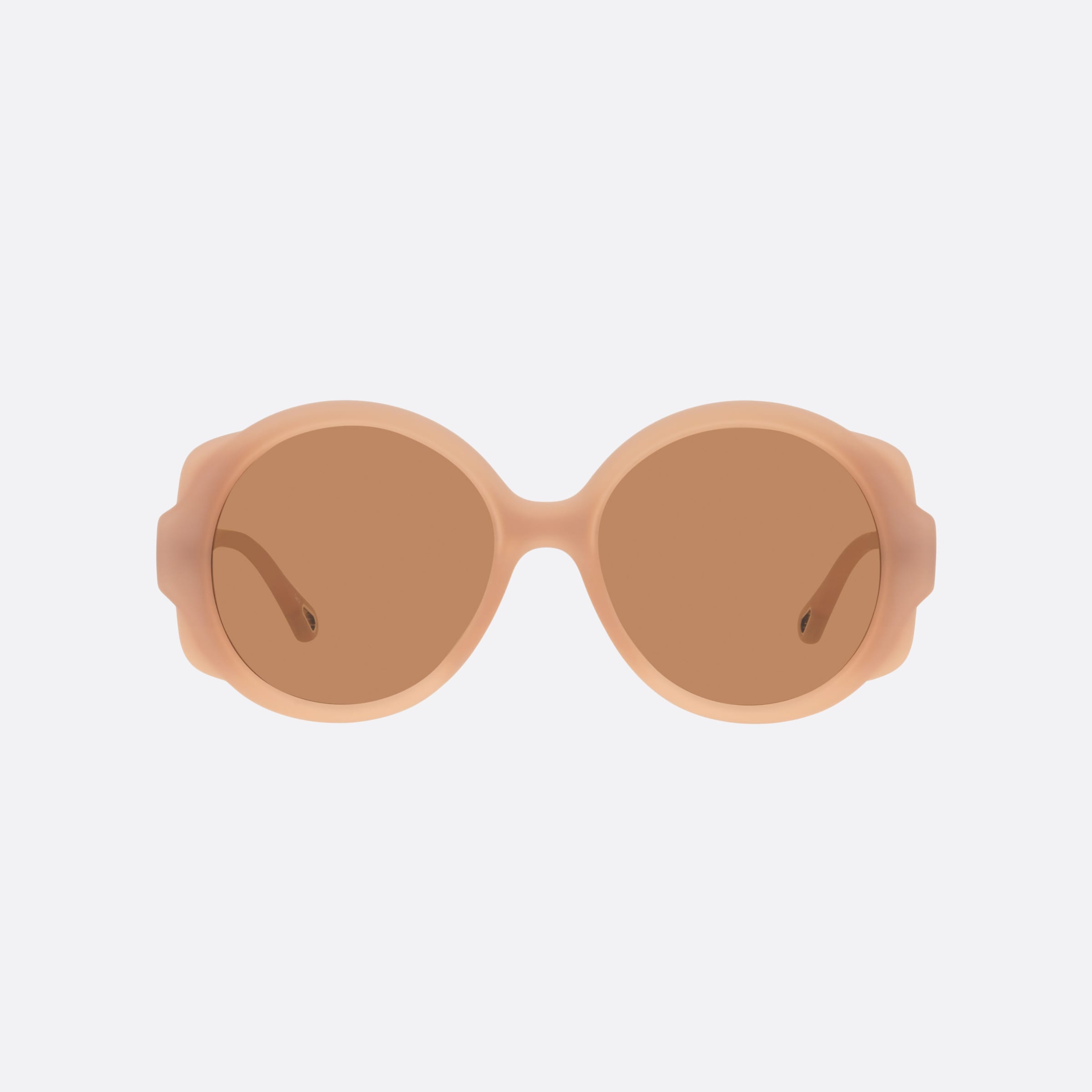 Chlo 55mm Beige Round Women Sunglasses - Side View
